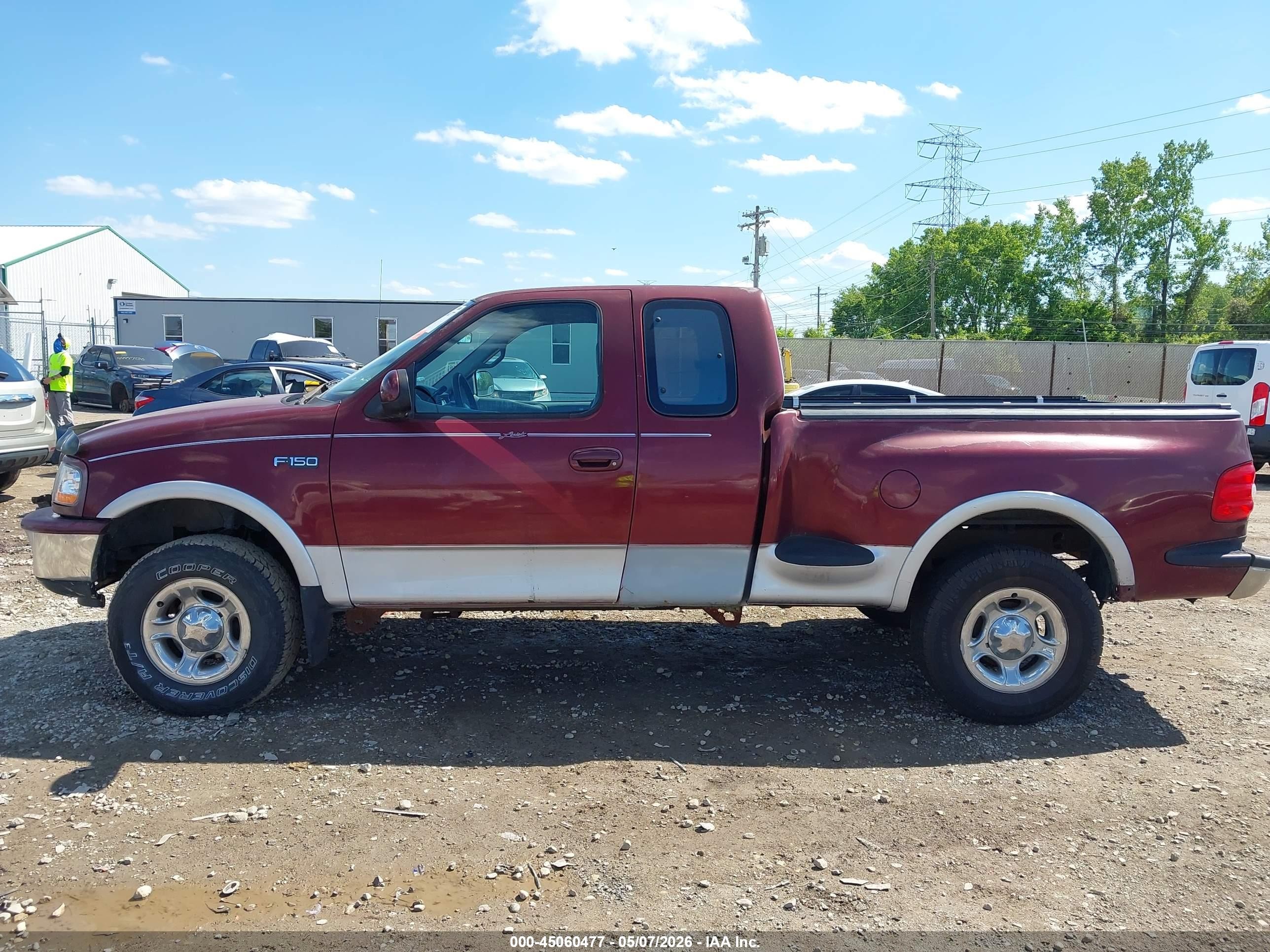 1997 Ford F-150 Lariat/xl/xlt Maroon vin: 1FTDX08W5VKC33941