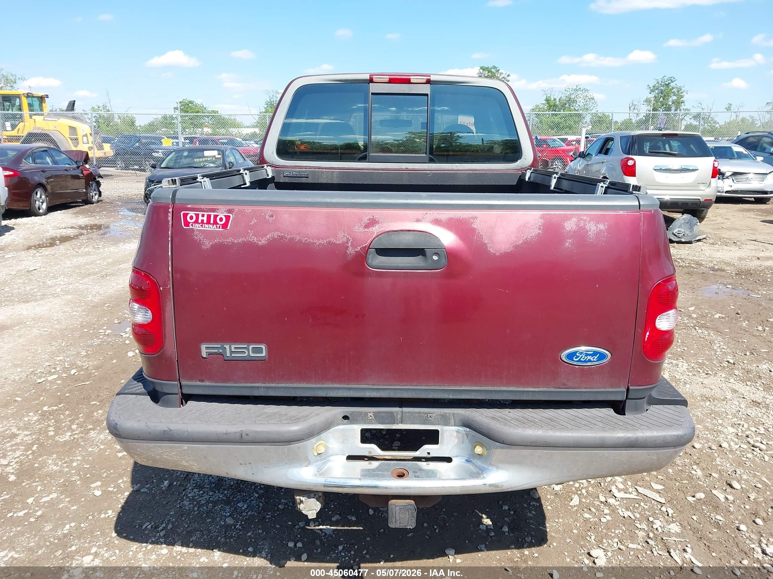 1997 Ford F-150 Lariat/xl/xlt Maroon vin: 1FTDX08W5VKC33941