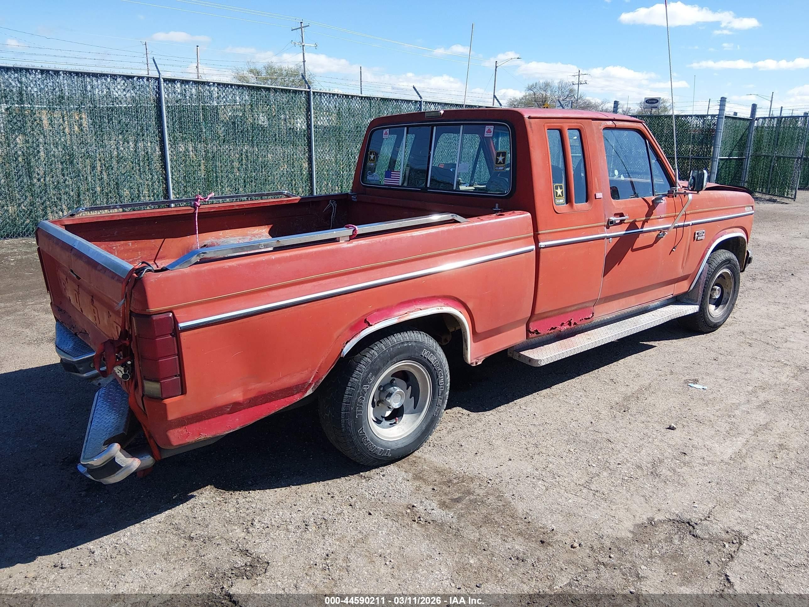 1982 Ford F150   Orange vin: 1FTDX15F9CKA43843