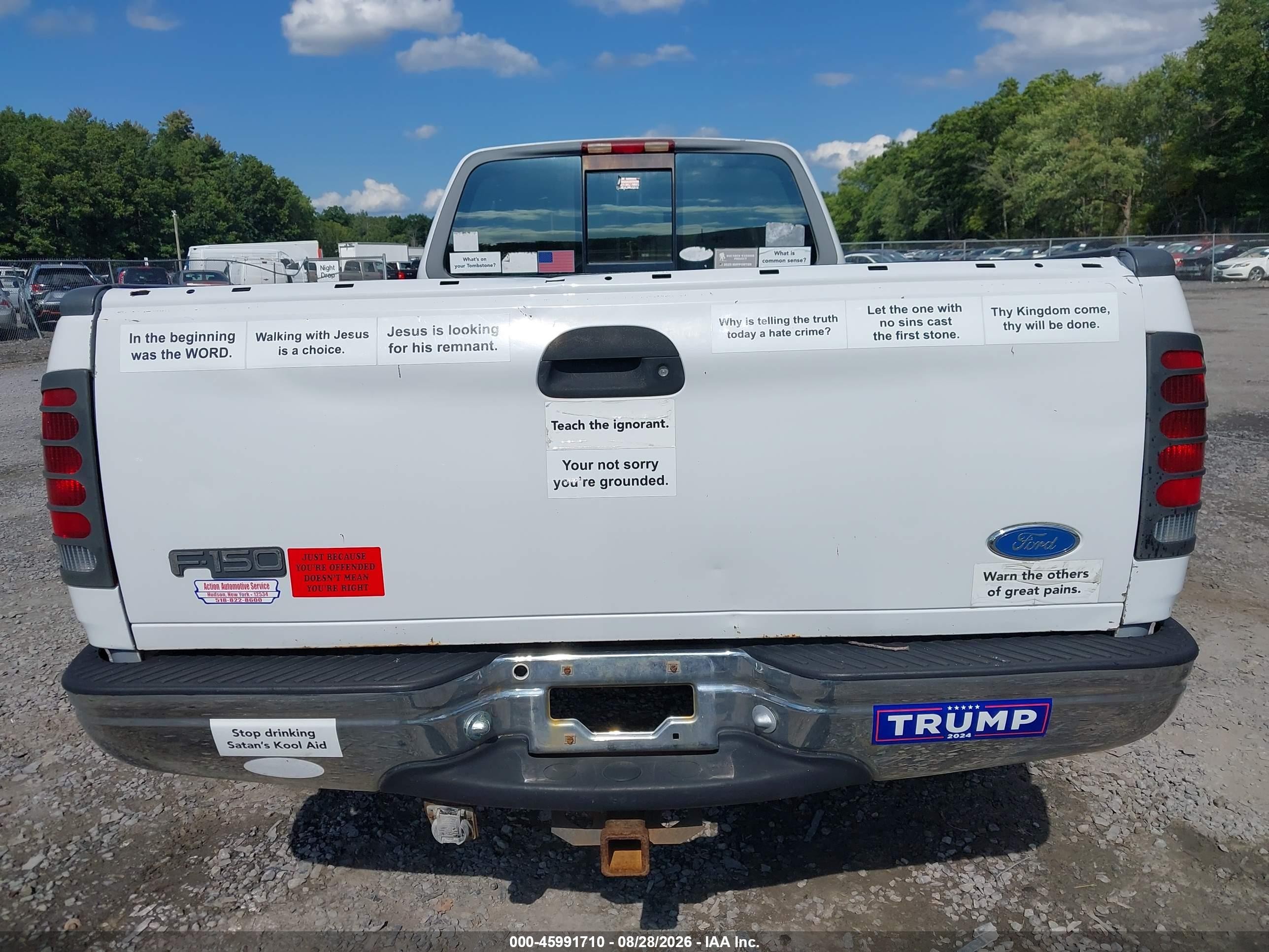 1997 Ford F-150 Lariat/standard/xl/xlt White vin: 1FTDX1761VNC69213