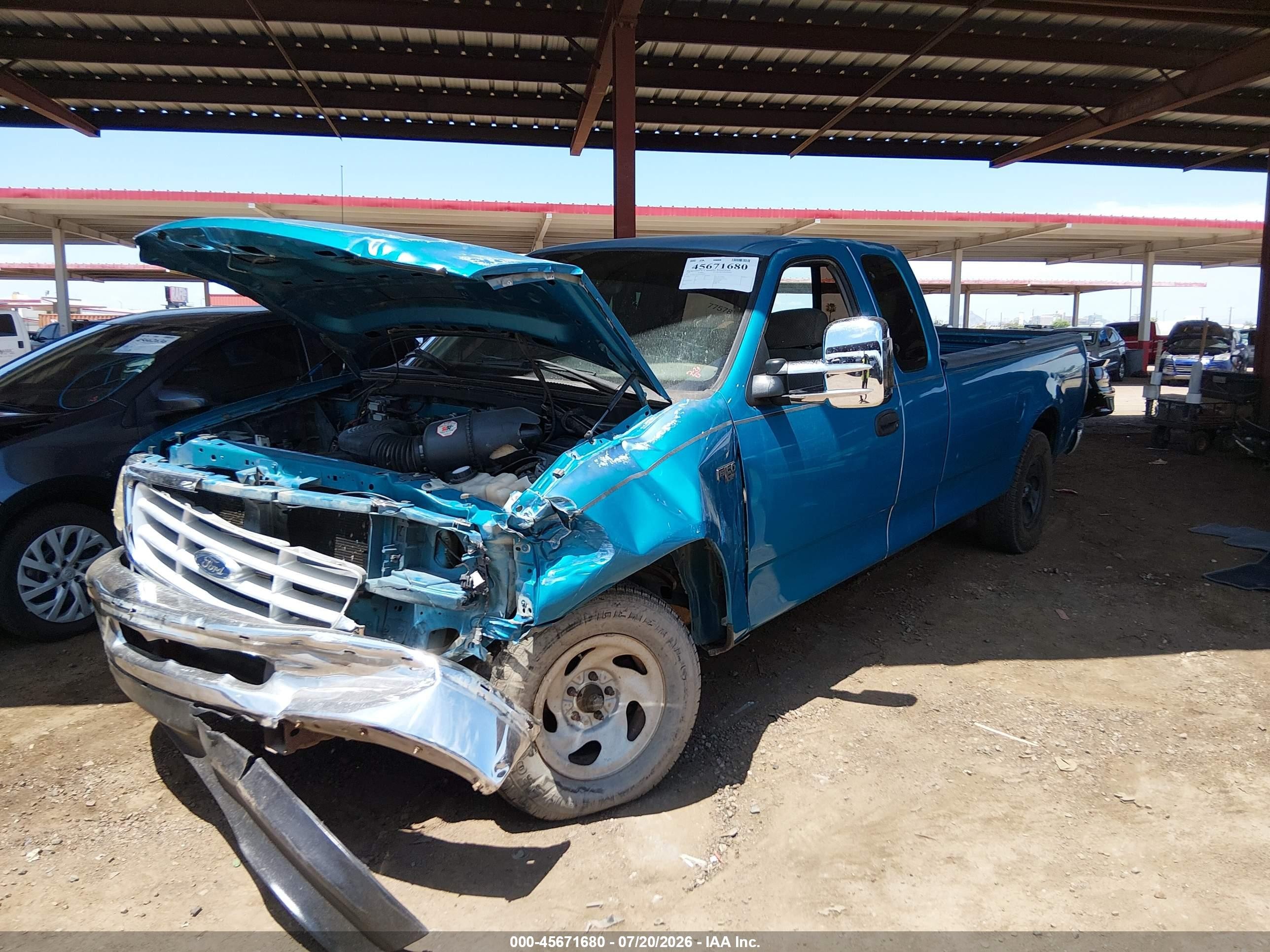 1997 Ford F-150 Standard Lariat/standard/xl/xlt Зеленый vin: 1FTDX1762VKC66029