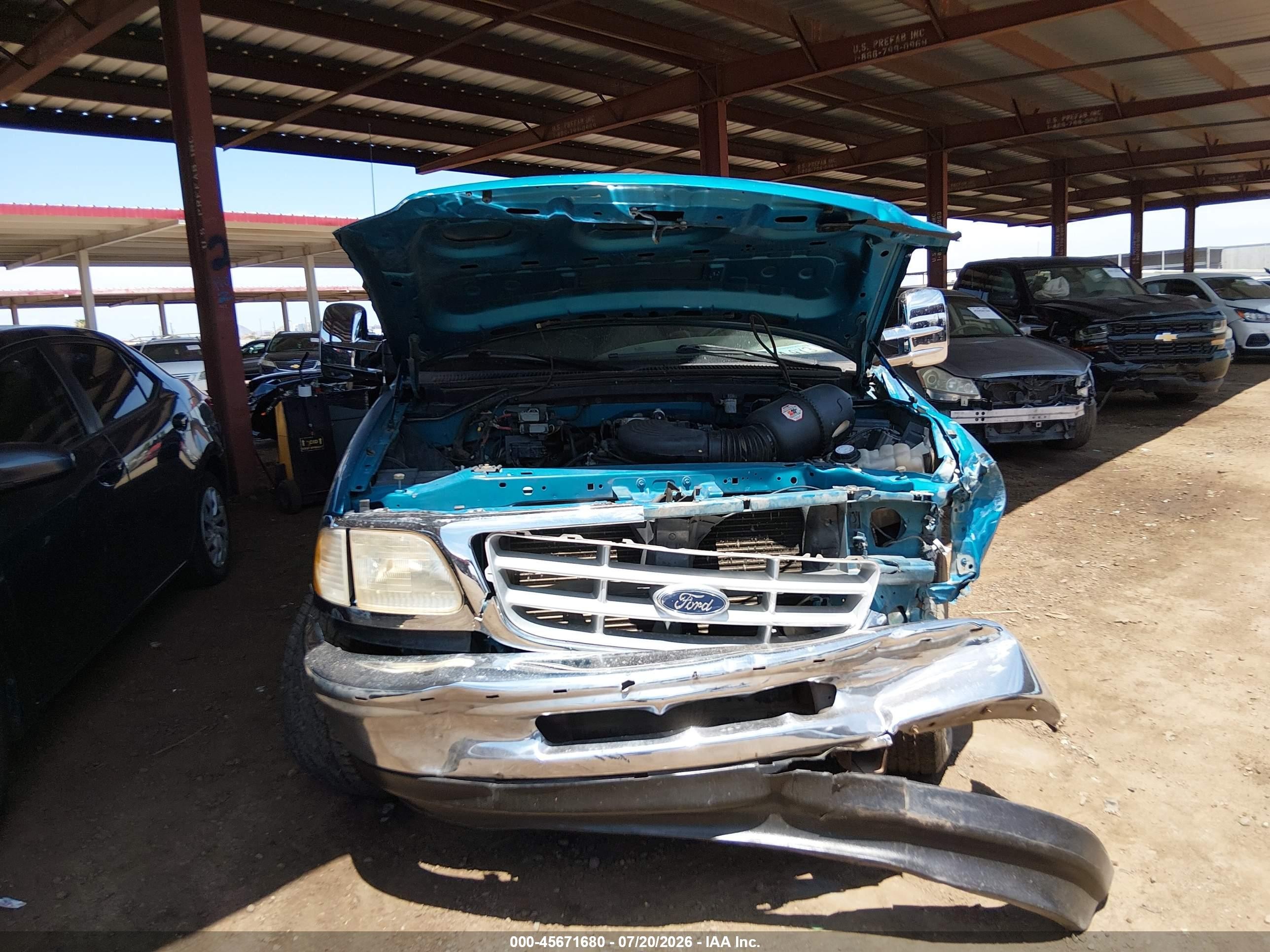1997 Ford F-150 Standard Lariat/standard/xl/xlt Зеленый vin: 1FTDX1762VKC66029