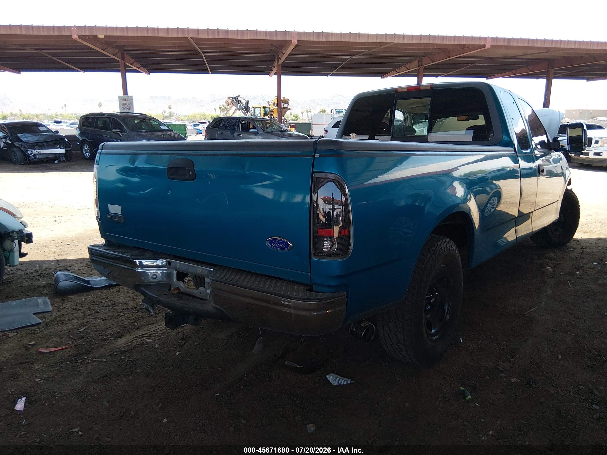 1997 Ford F-150 Standard Lariat/standard/xl/xlt Зеленый vin: 1FTDX1762VKC66029