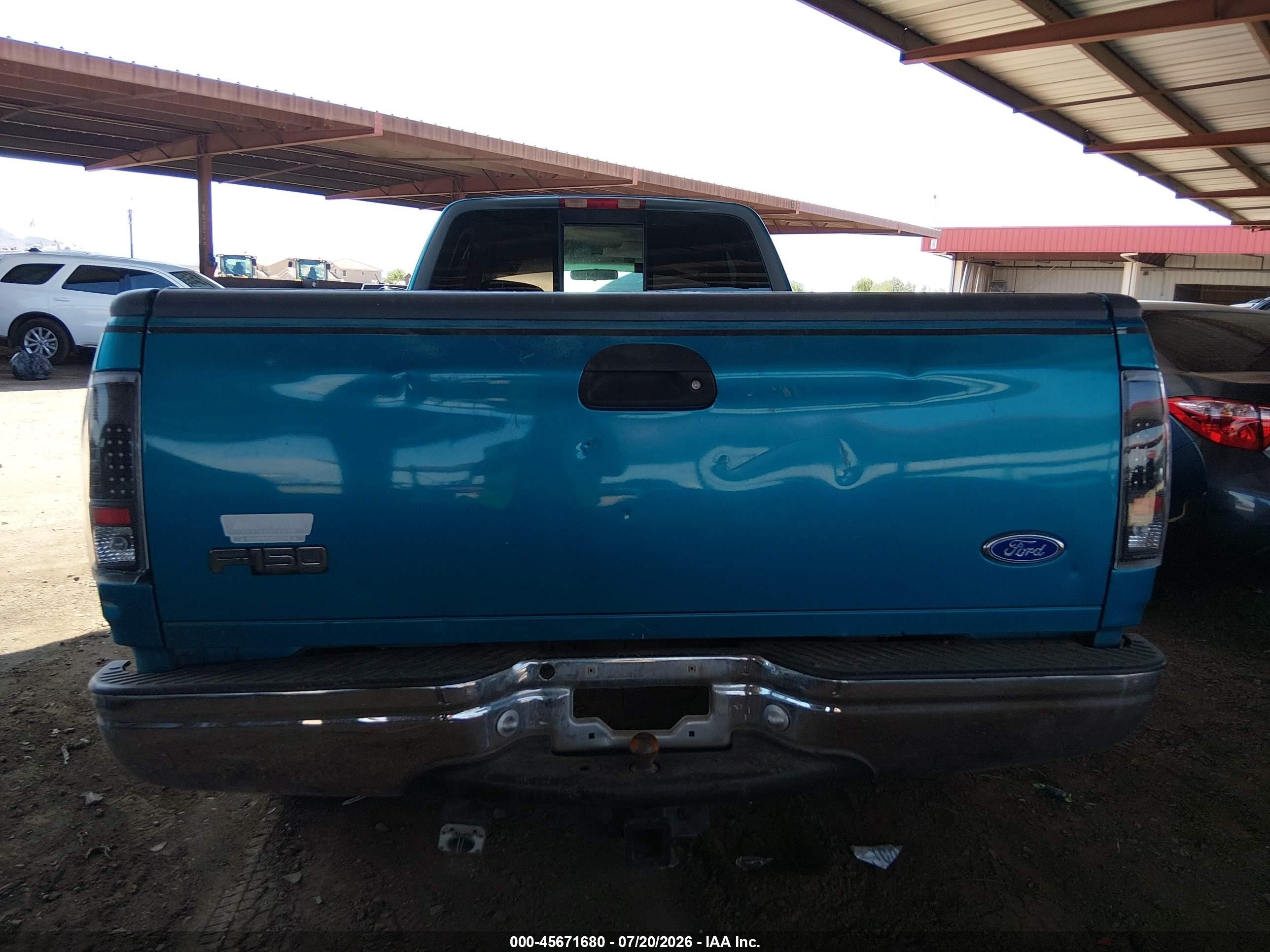 1997 Ford F-150 Standard Lariat/standard/xl/xlt Зеленый vin: 1FTDX1762VKC66029