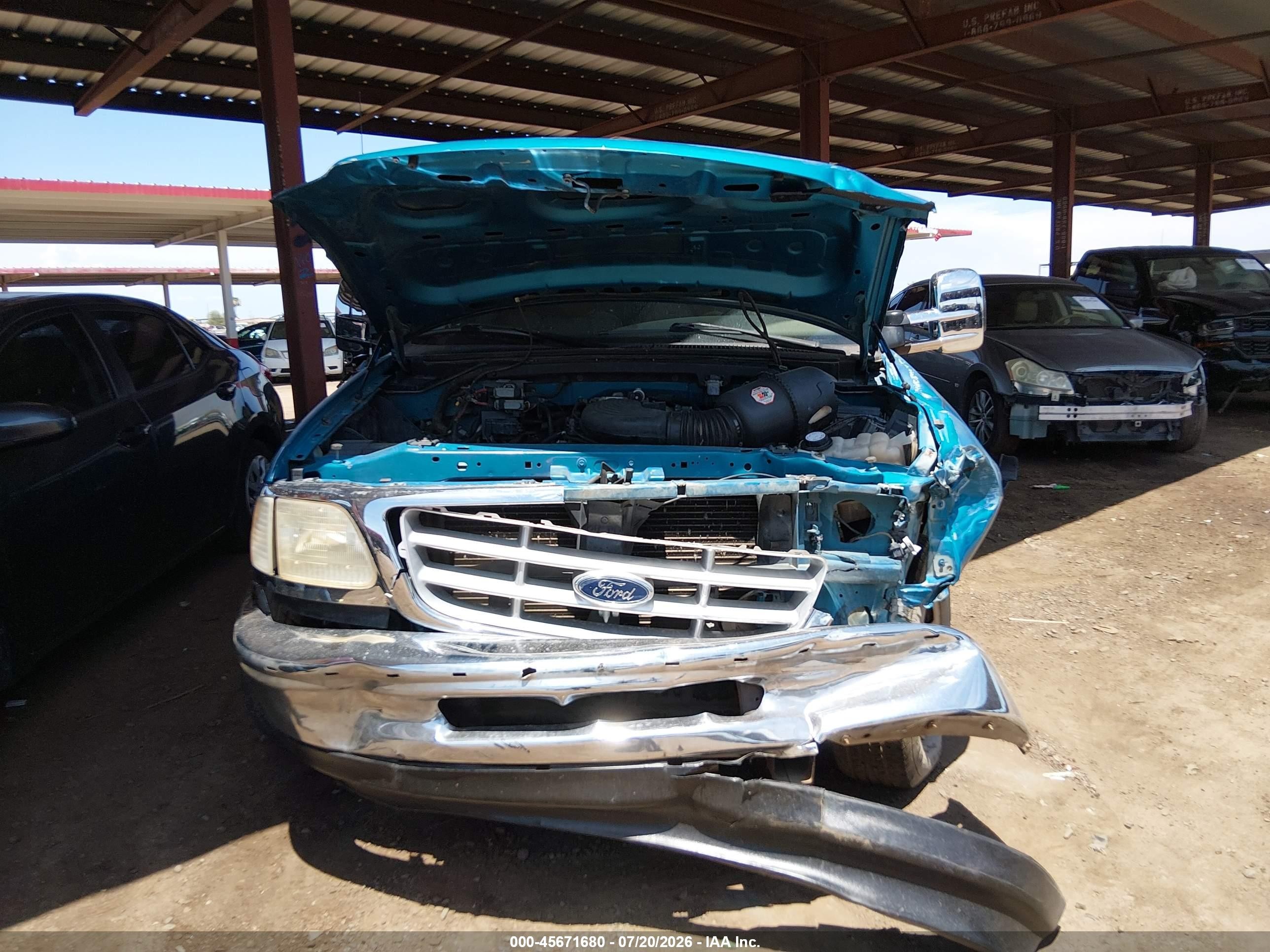 1997 Ford F-150 Standard Lariat/standard/xl/xlt Зеленый vin: 1FTDX1762VKC66029