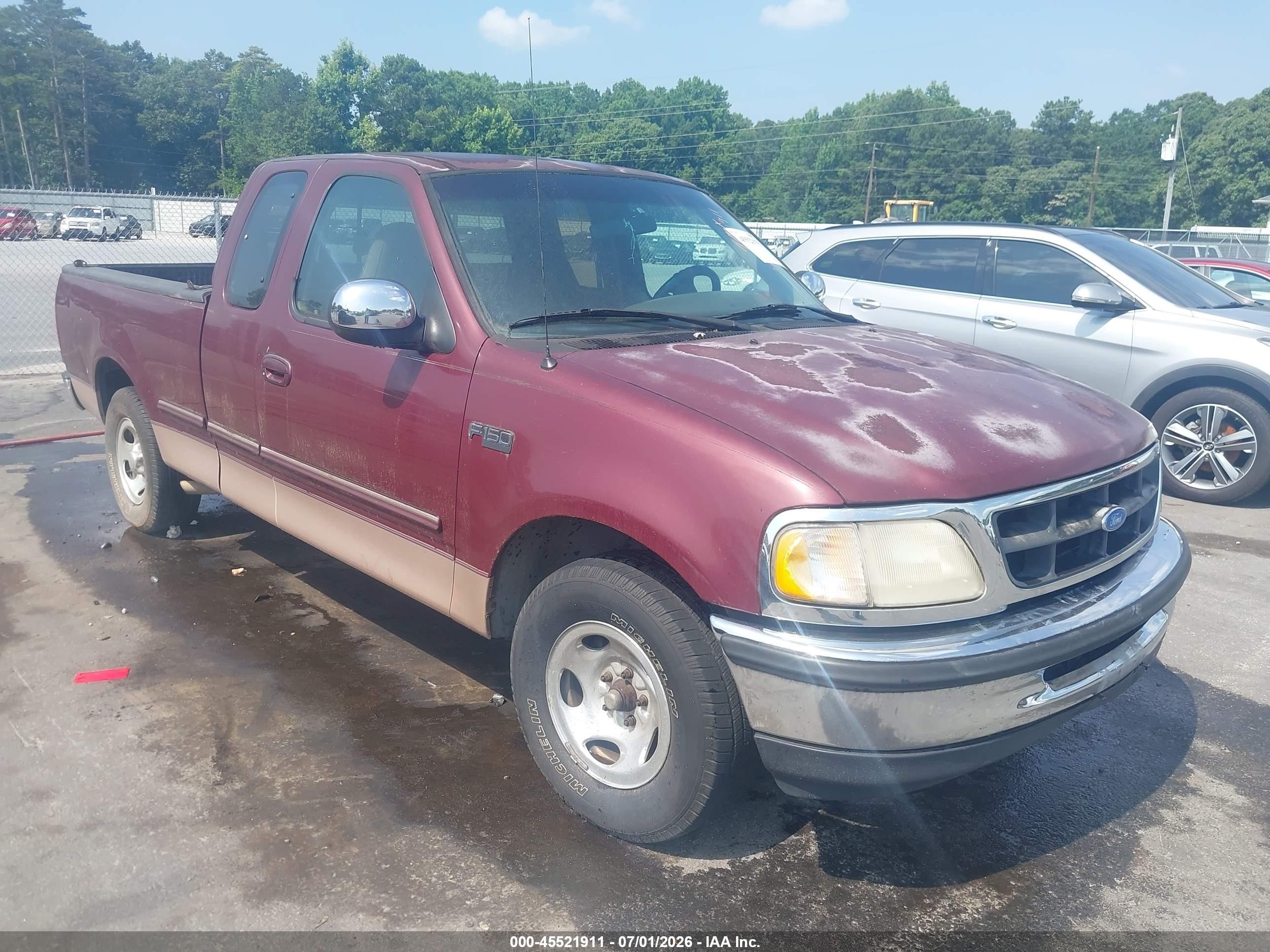 1997 Ford F-150 Standard Lariat/standard/xl/xlt Темно-бордовый vin: 1FTDX1764VNA88705