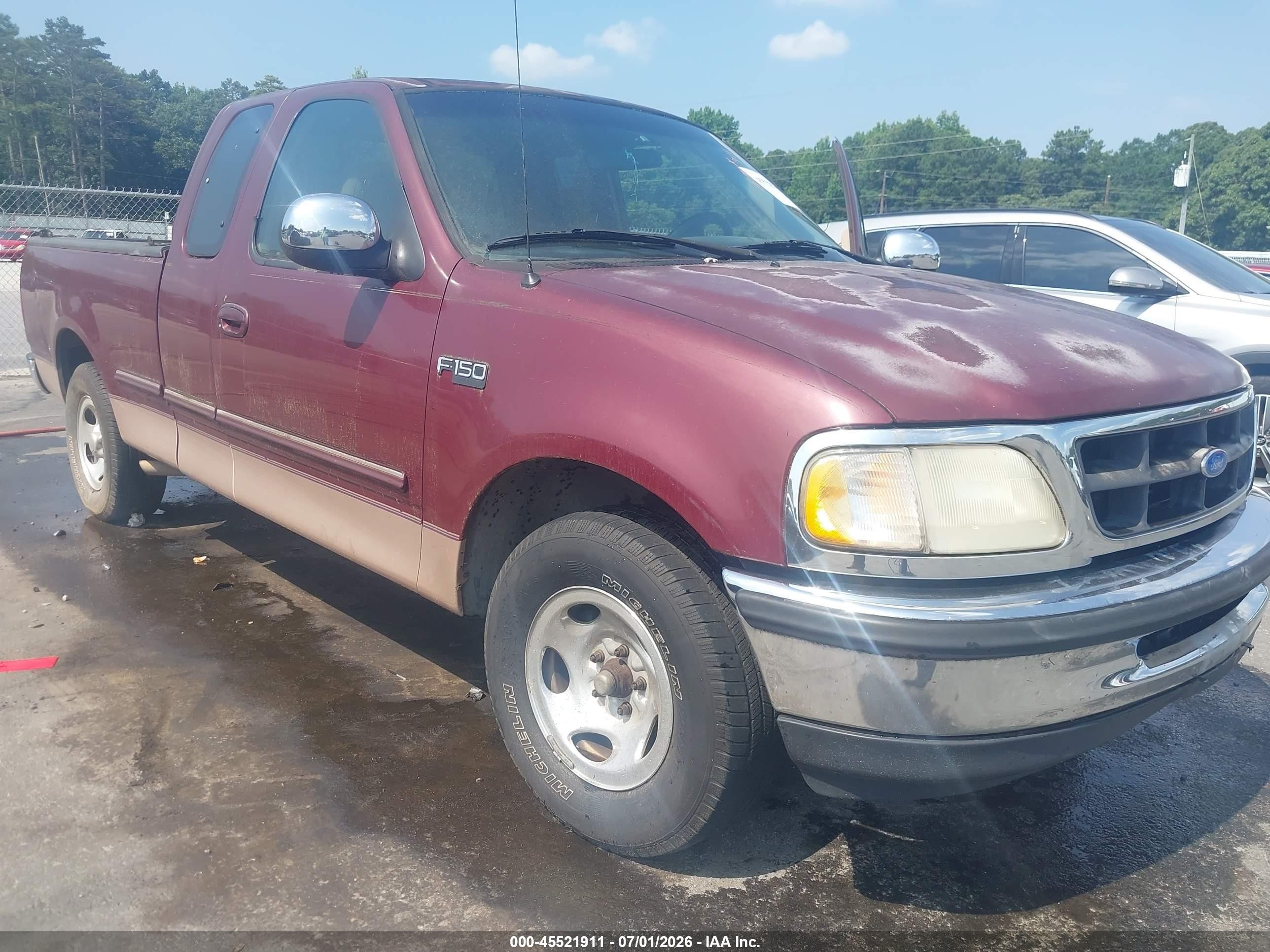 1997 Ford F-150 Standard Lariat/standard/xl/xlt Maroon vin: 1FTDX1764VNA88705