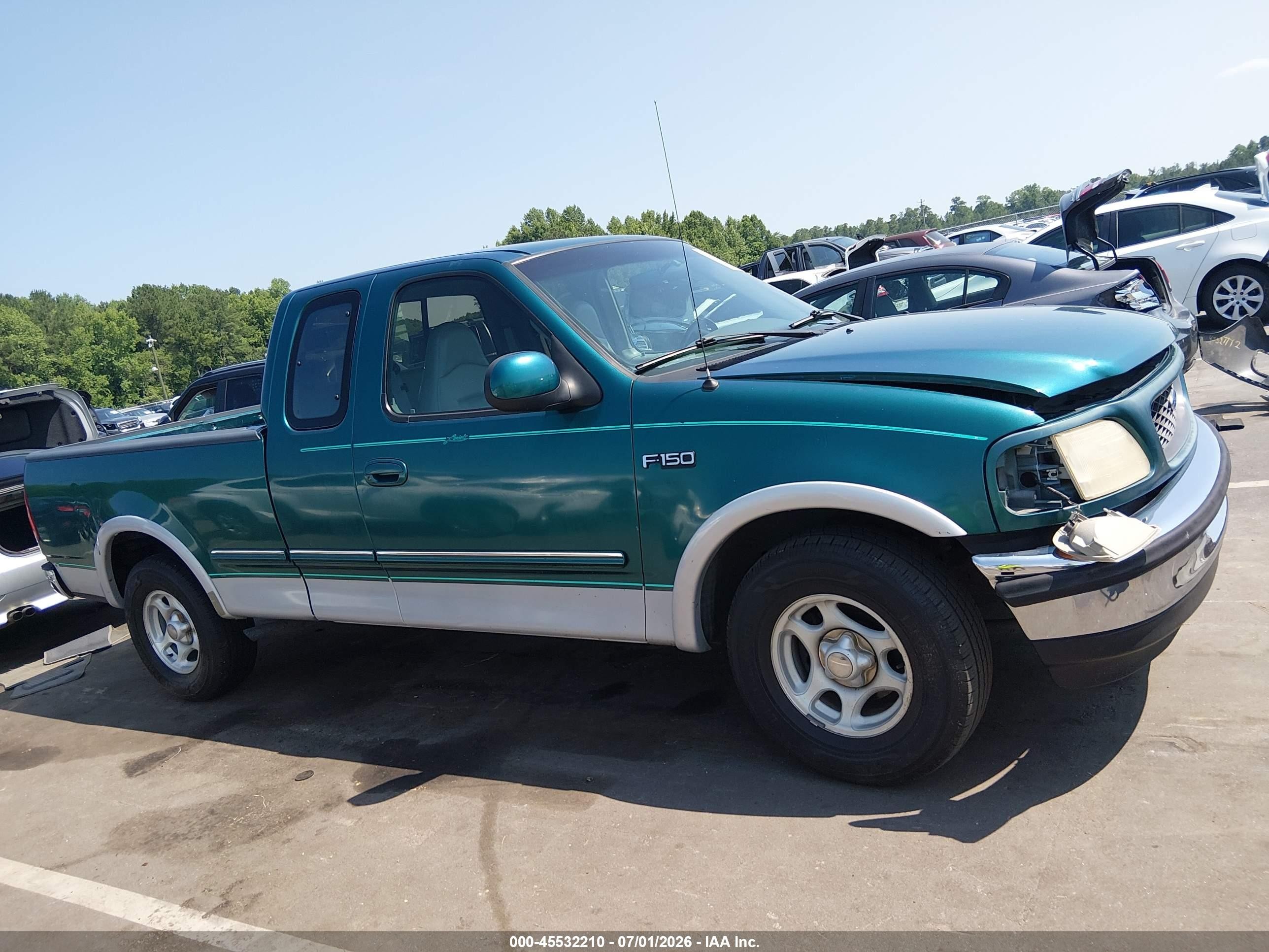 1997 Ford F-150 Standard Lariat/standard/xl/xlt Green vin: 1FTDX1764VNC81954