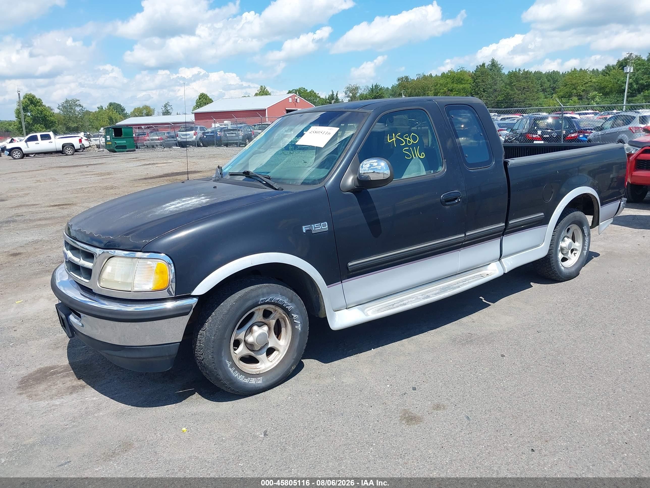 1997 Ford F-150 Standard Lariat/standard/xl/xlt Black vin: 1FTDX1768VNC64574
