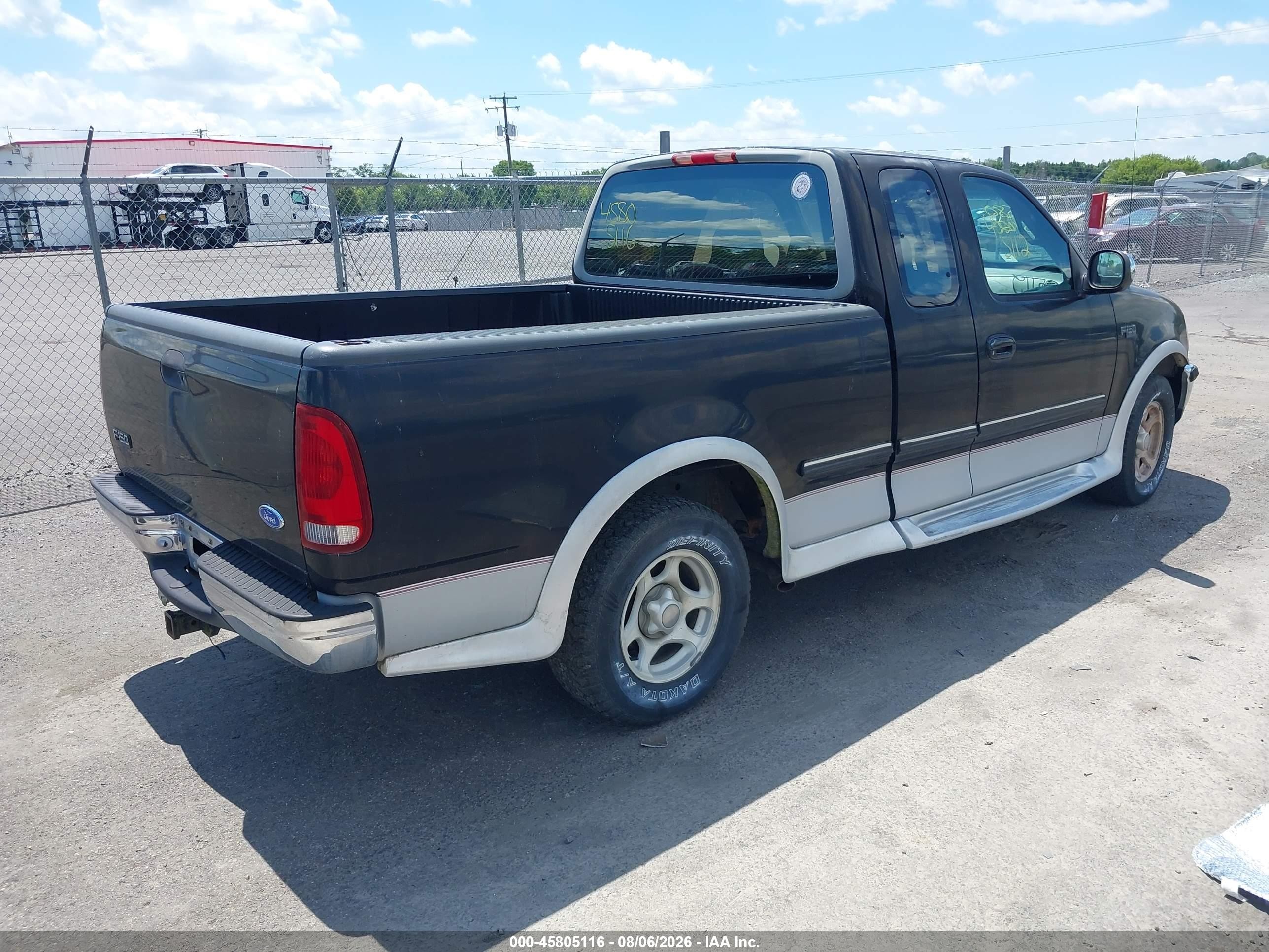 1997 Ford F-150 Standard Lariat/standard/xl/xlt Black vin: 1FTDX1768VNC64574