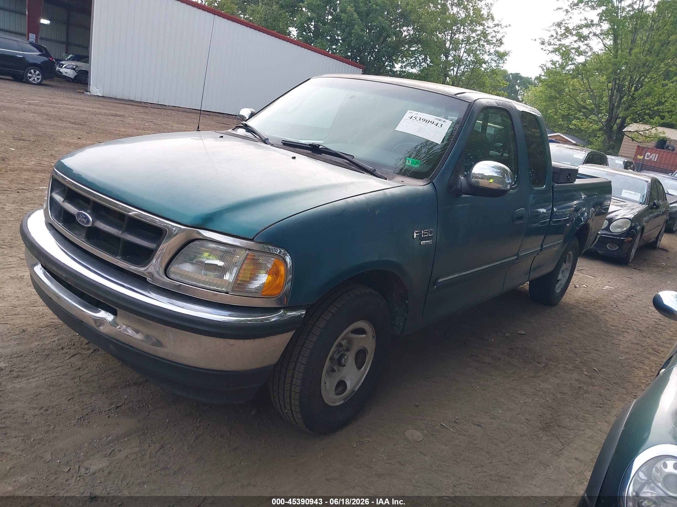 1998 Ford F-150 Lariat/standard/xl/xlt Зеленый vin: 1FTDX1768WNA11563