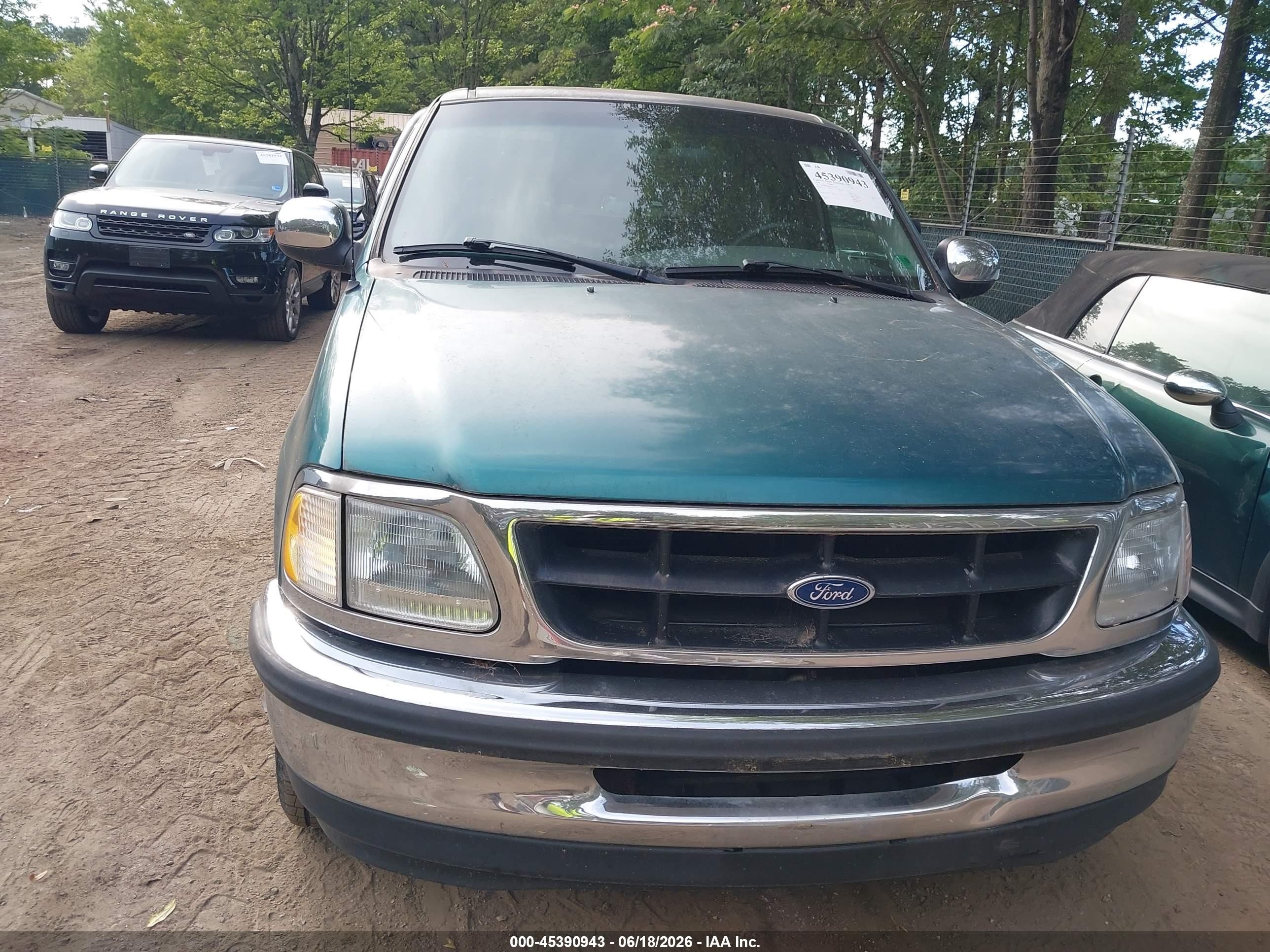 1998 Ford F-150 Lariat/standard/xl/xlt Зеленый vin: 1FTDX1768WNA11563