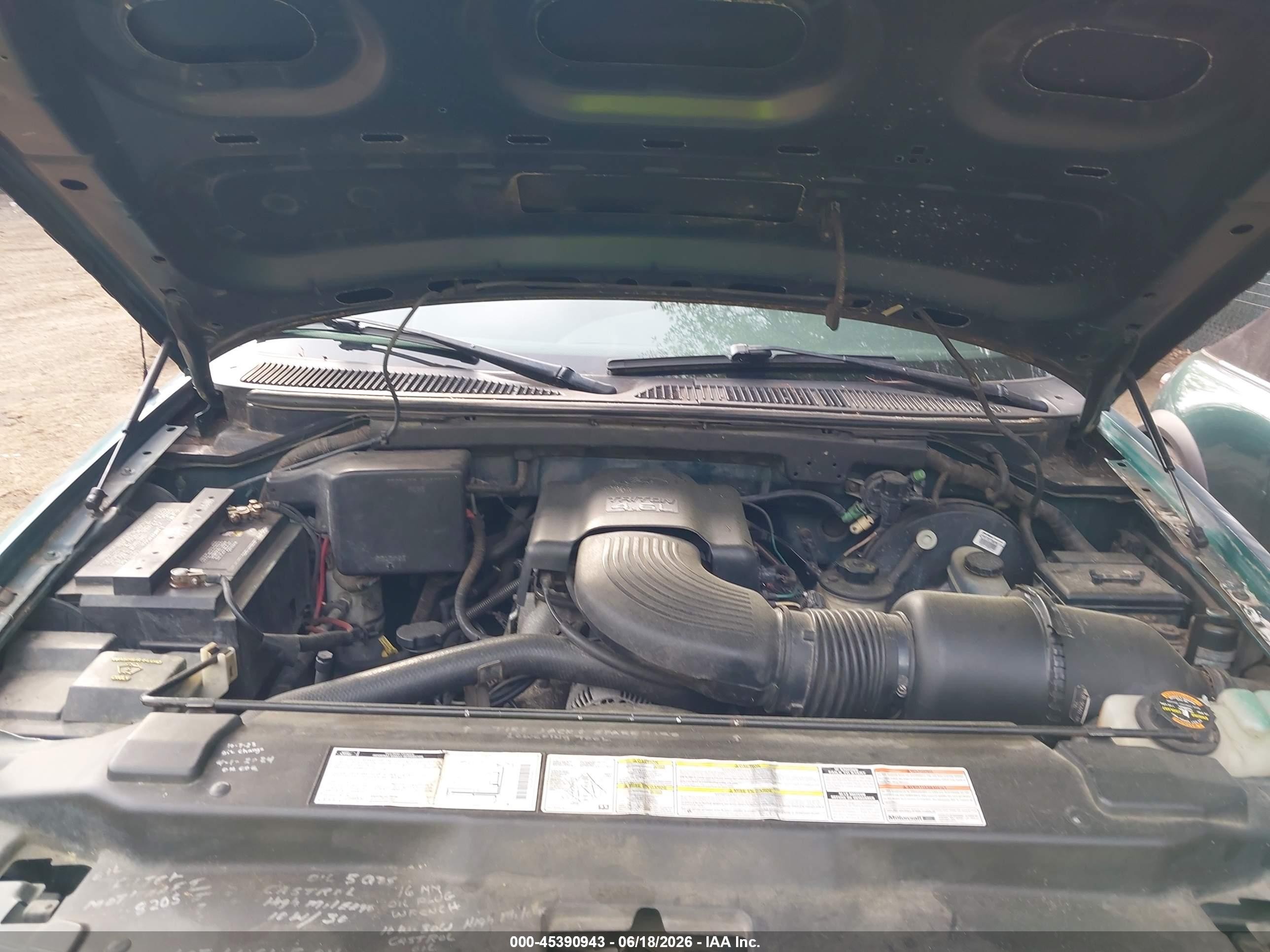 1998 Ford F-150 Lariat/standard/xl/xlt Зеленый vin: 1FTDX1768WNA11563