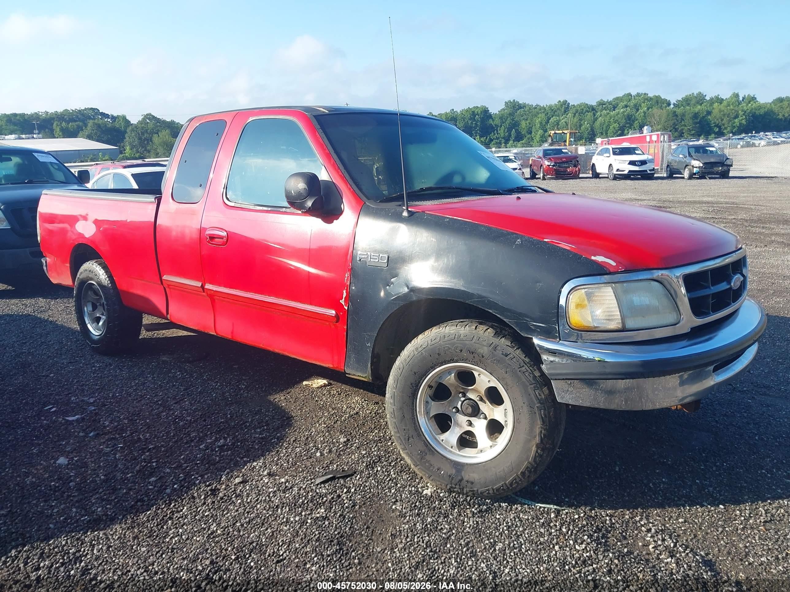 1997 Ford F-150 Lariat/standard/xl/xlt Red vin: 1FTDX17W2VKC39512