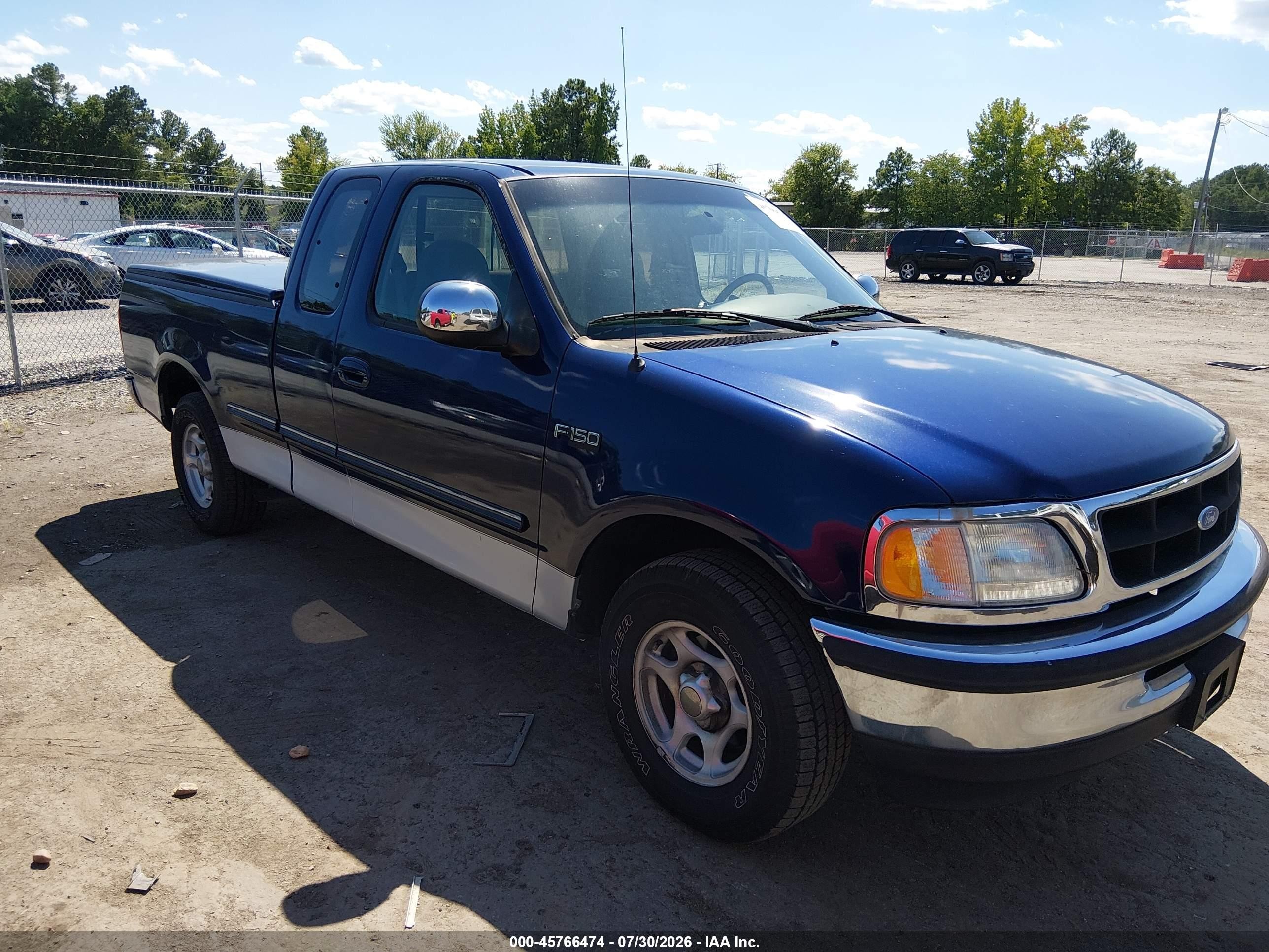 1997 Ford F-150 Standard Lariat/standard/xl/xlt Dark Blue vin: 1FTDX17W6VNB69799