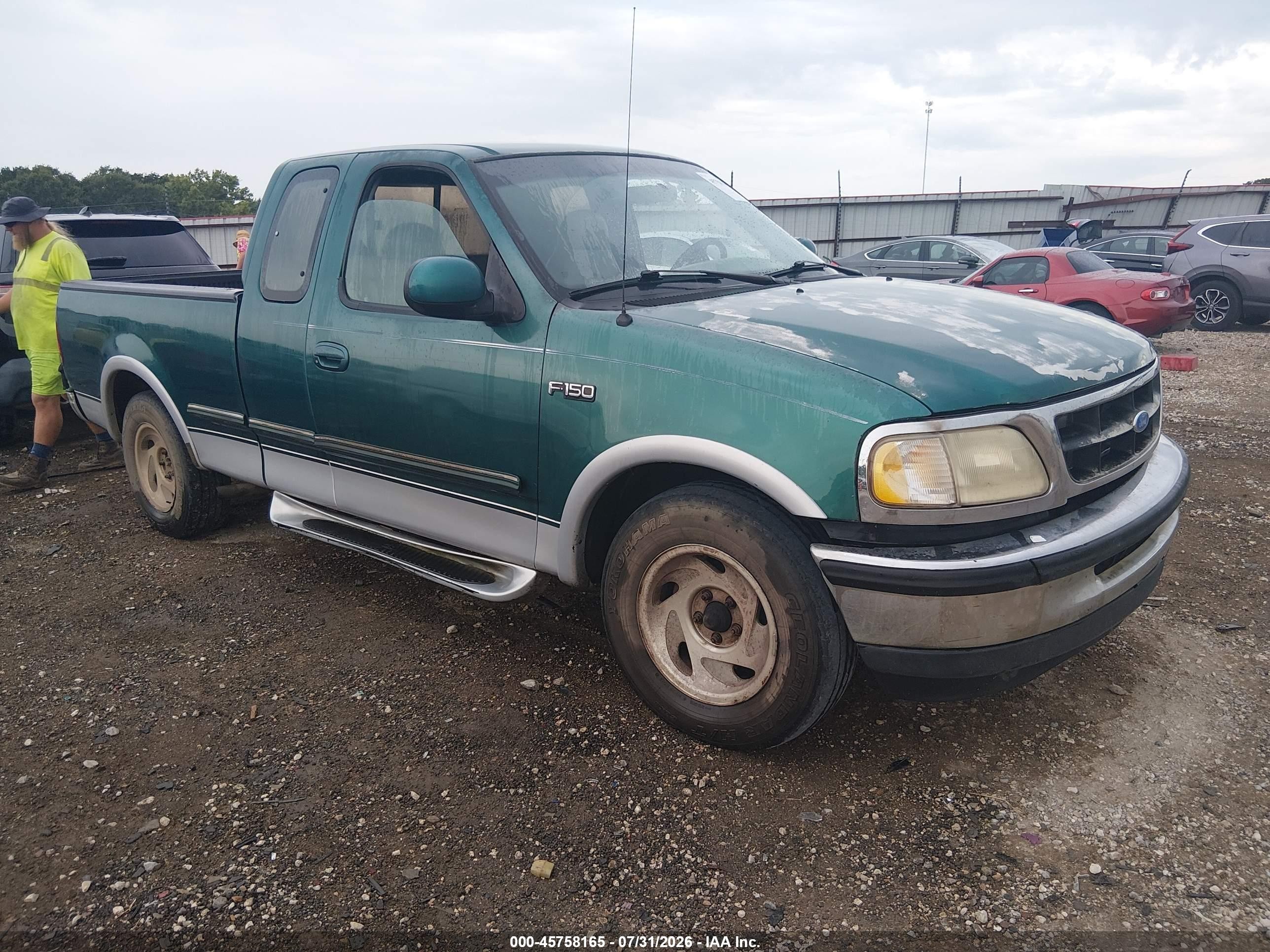 1997 Ford F-150 Lariat/standard/xl/xlt Green vin: 1FTDX17W9VNB64418