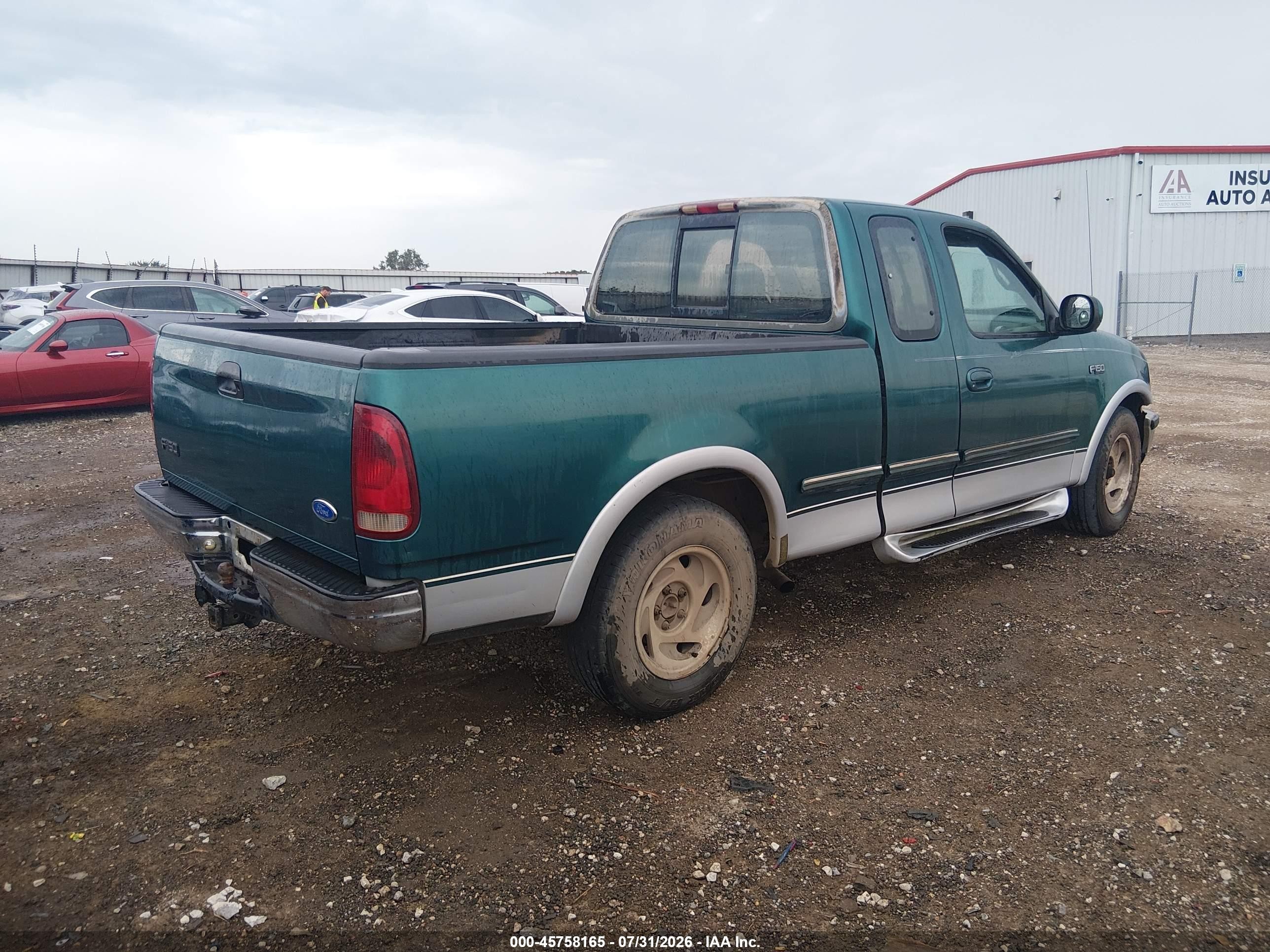 1997 Ford F-150 Lariat/standard/xl/xlt Green vin: 1FTDX17W9VNB64418