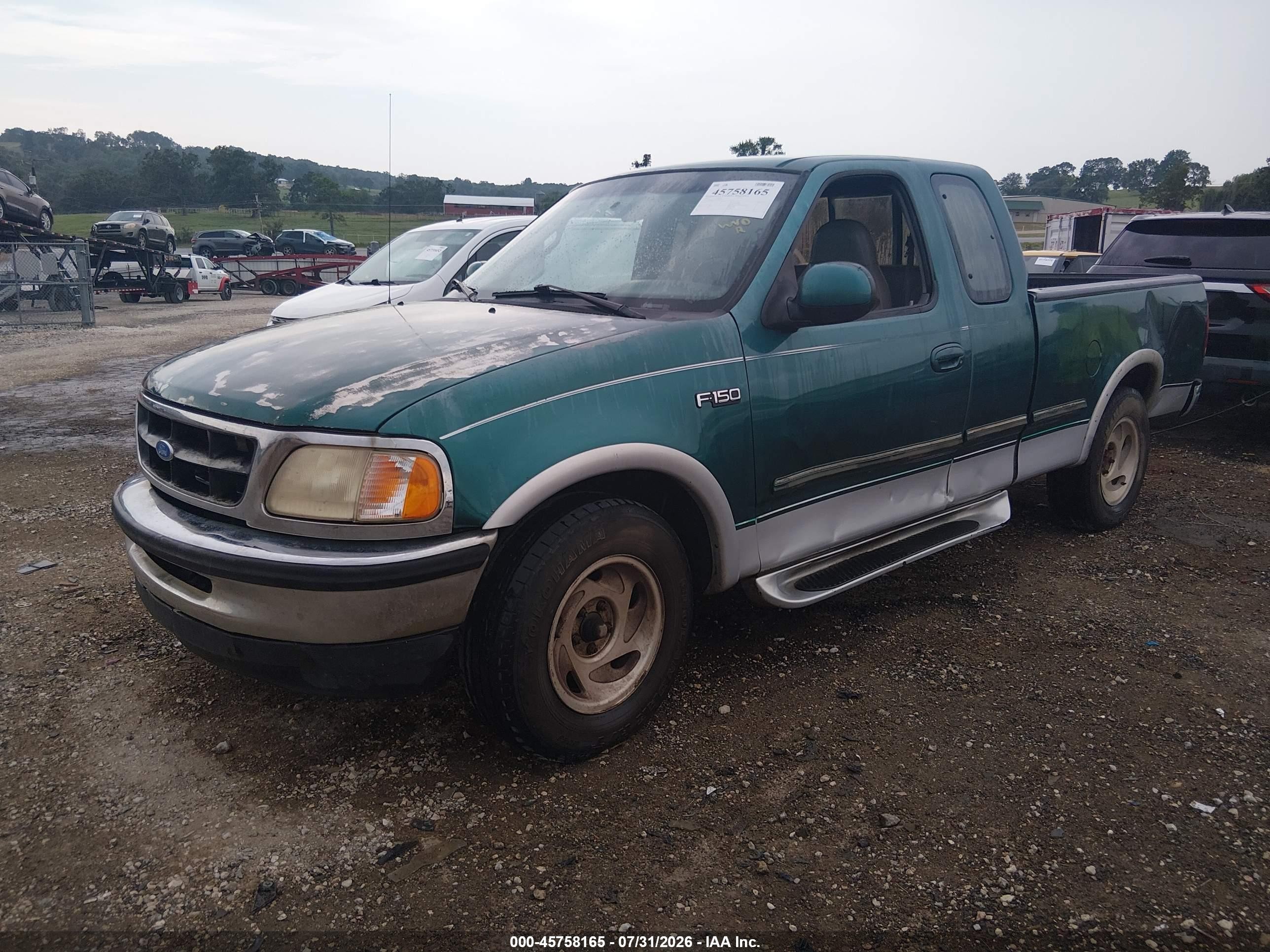 1997 Ford F-150 Lariat/standard/xl/xlt Green vin: 1FTDX17W9VNB64418