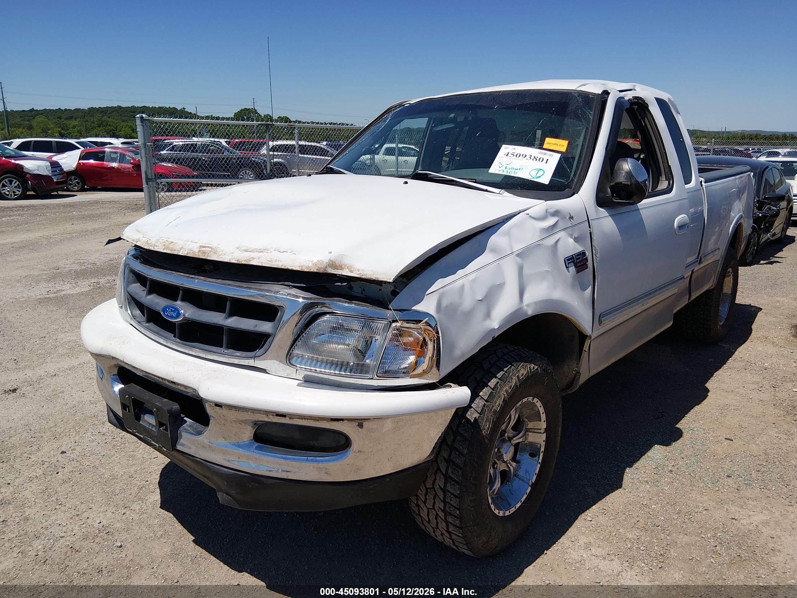 1997 Ford F-150 Lariat/xl/xlt White vin: 1FTDX1861VKA30163