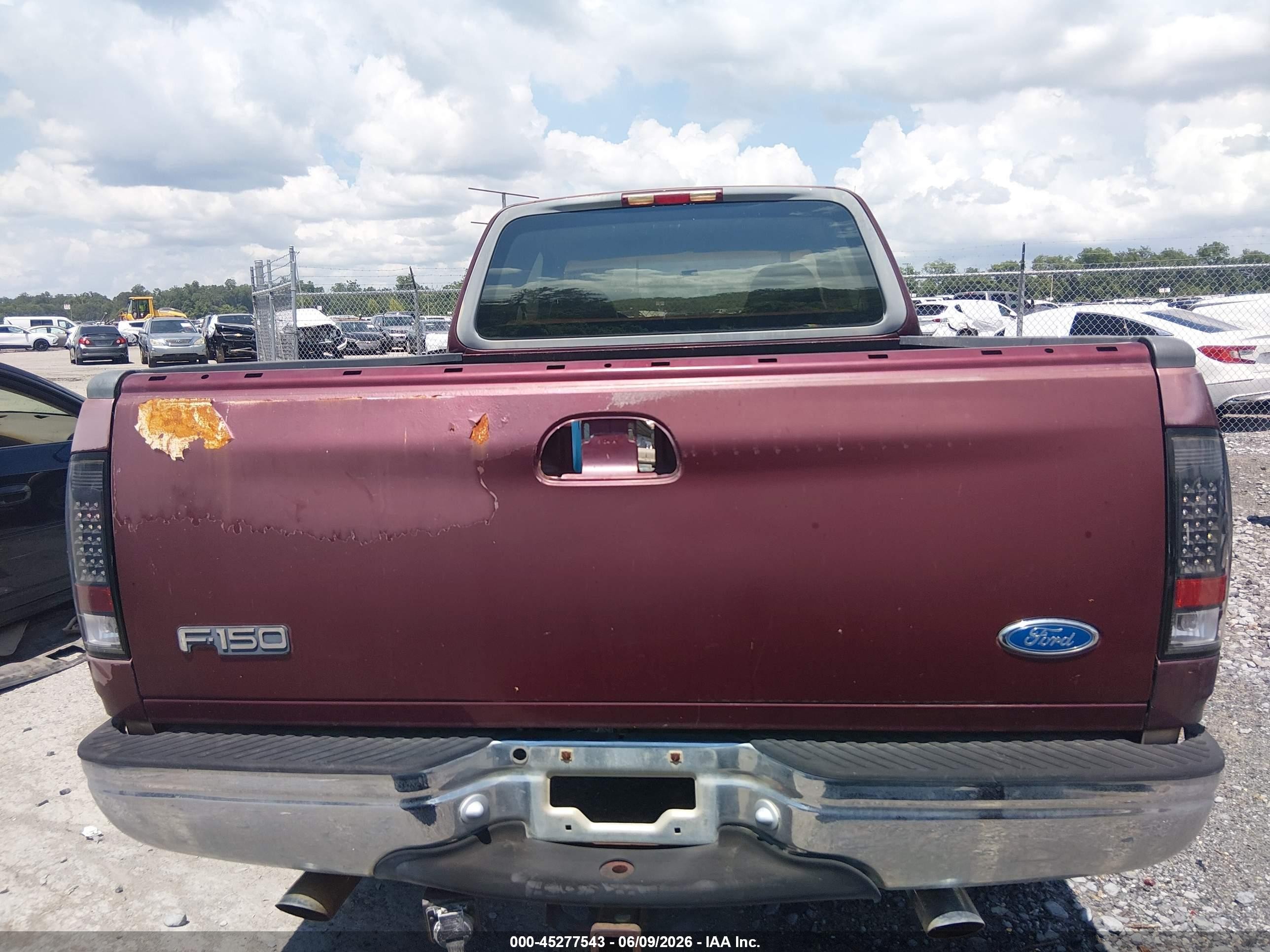 1997 Ford F150   Burgundy vin: 1FTDX1862VNB02664
