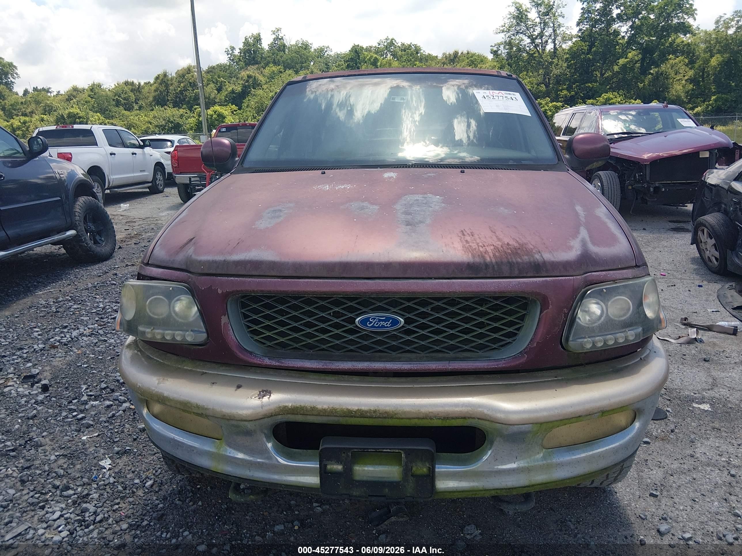 1997 Ford F150   Burgundy vin: 1FTDX1862VNB02664