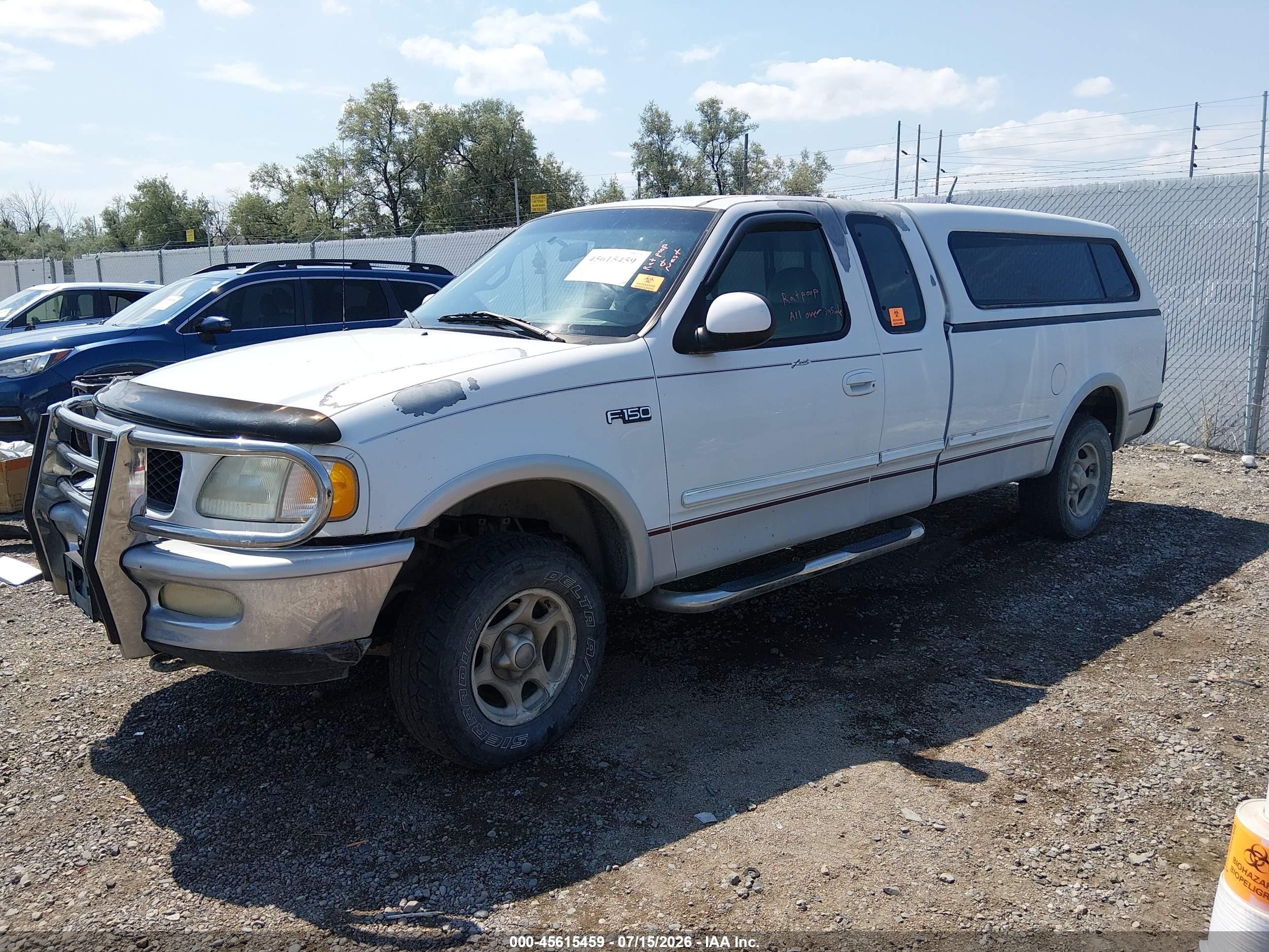1997 Ford F-150 Lariat/xl/xlt White vin: 1FTDX1866VKA11737
