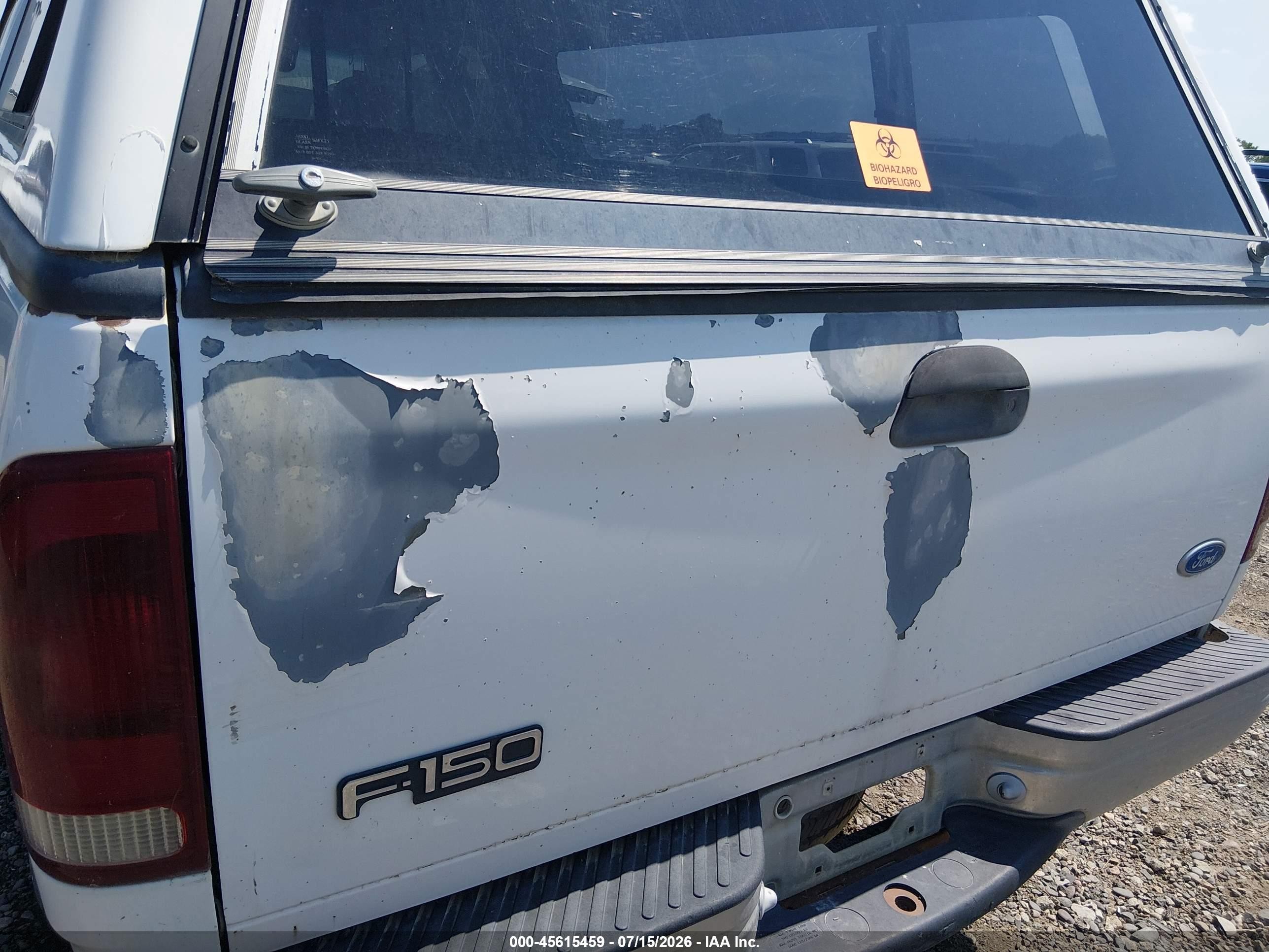 1997 Ford F-150 Lariat/xl/xlt White vin: 1FTDX1866VKA11737
