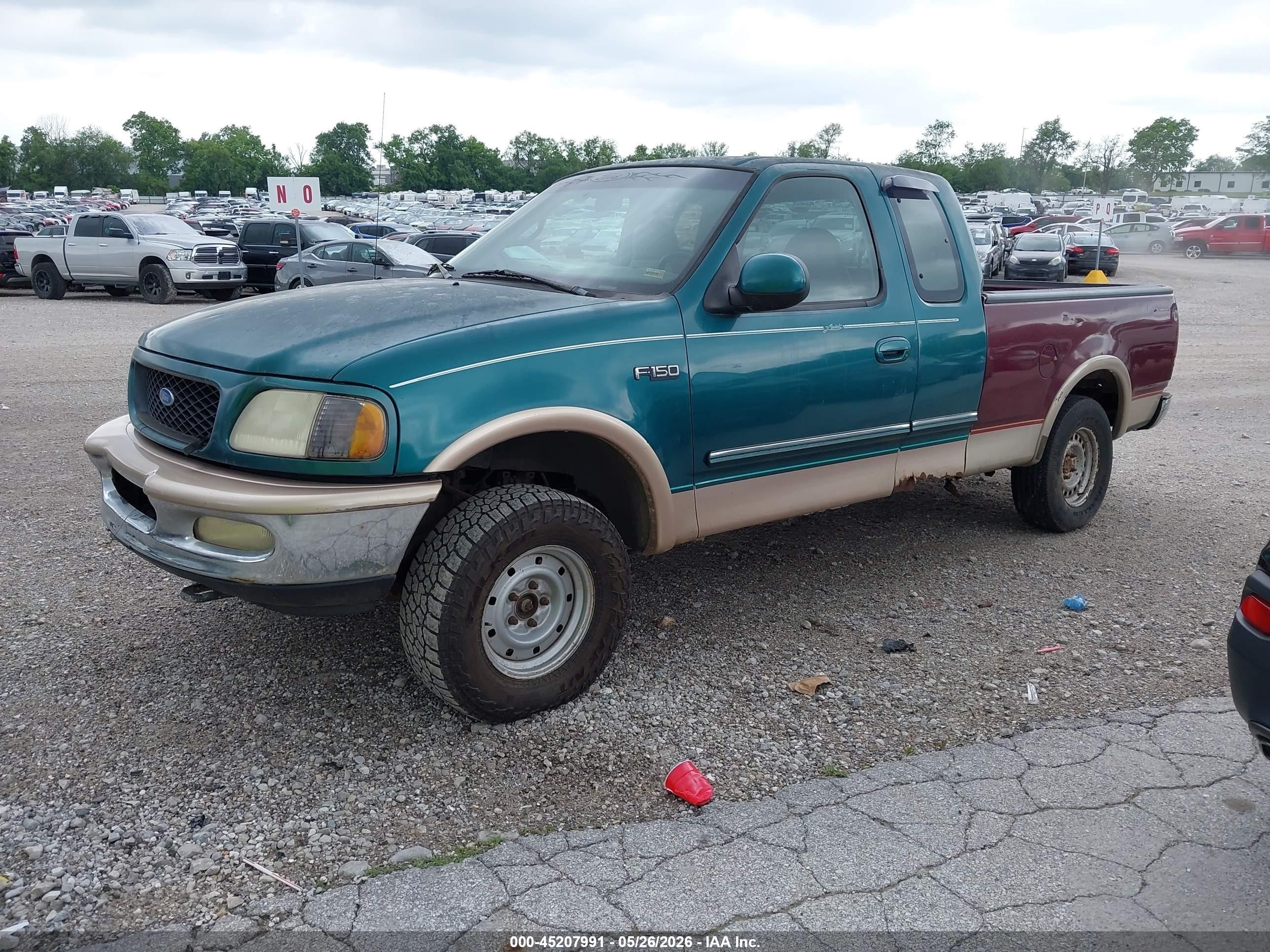 1997 Ford F-150 Lariat/xl/xlt Green vin: 1FTDX1866VKA47587