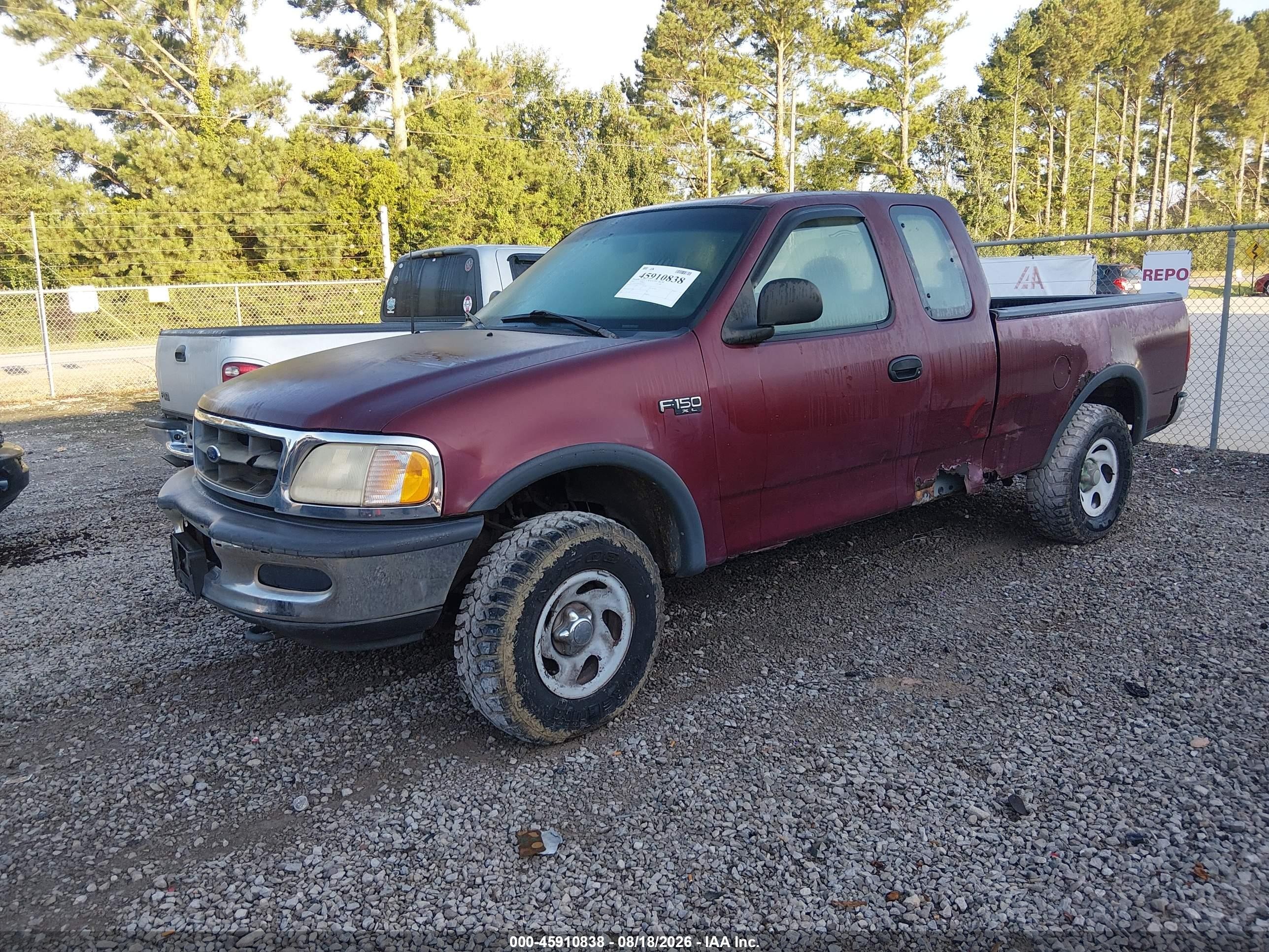 1997 Ford F-150 Lariat/xl/xlt Maroon vin: 1FTDX18W1VNC92487