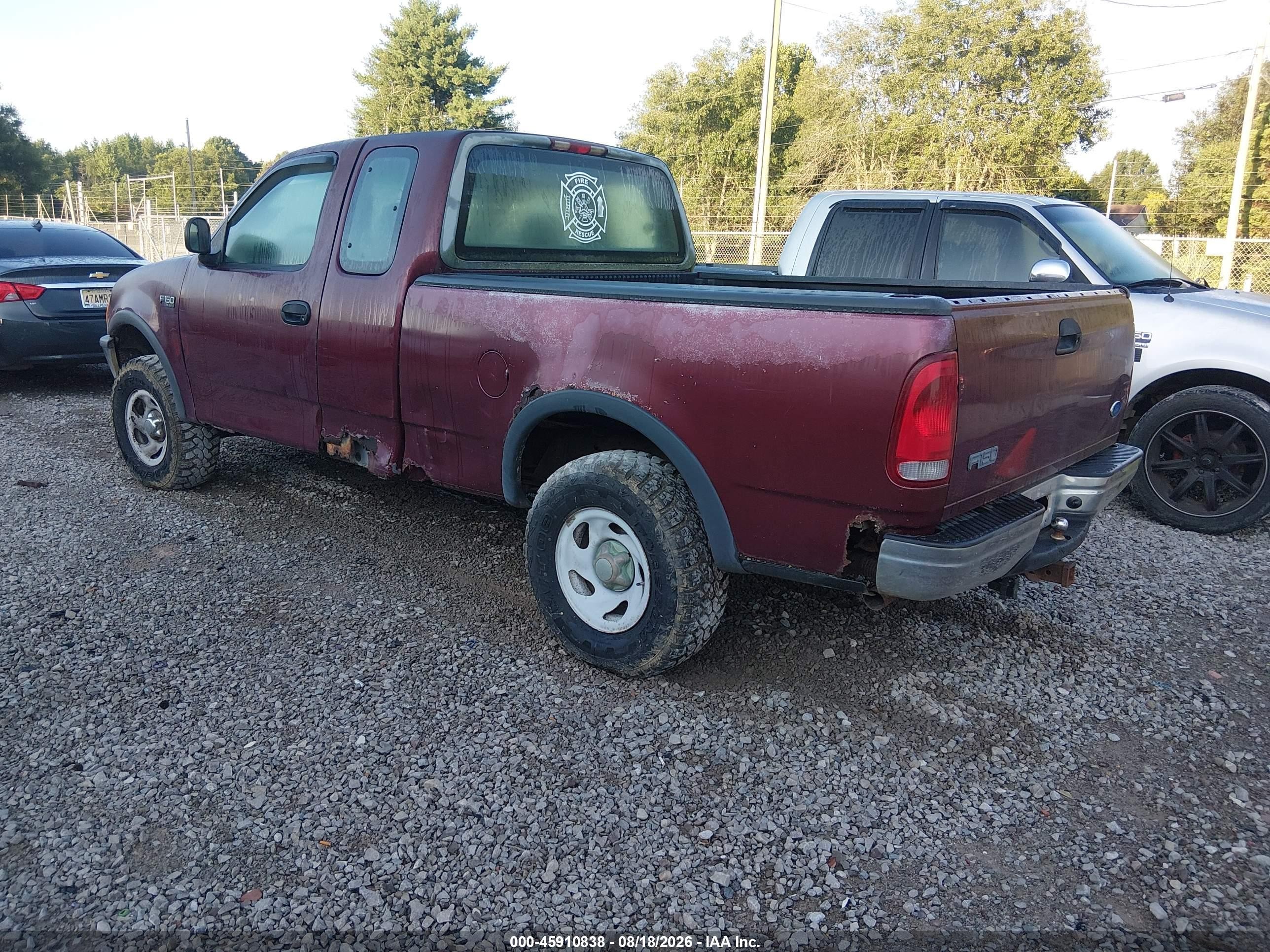 1997 Ford F-150 Lariat/xl/xlt Maroon vin: 1FTDX18W1VNC92487