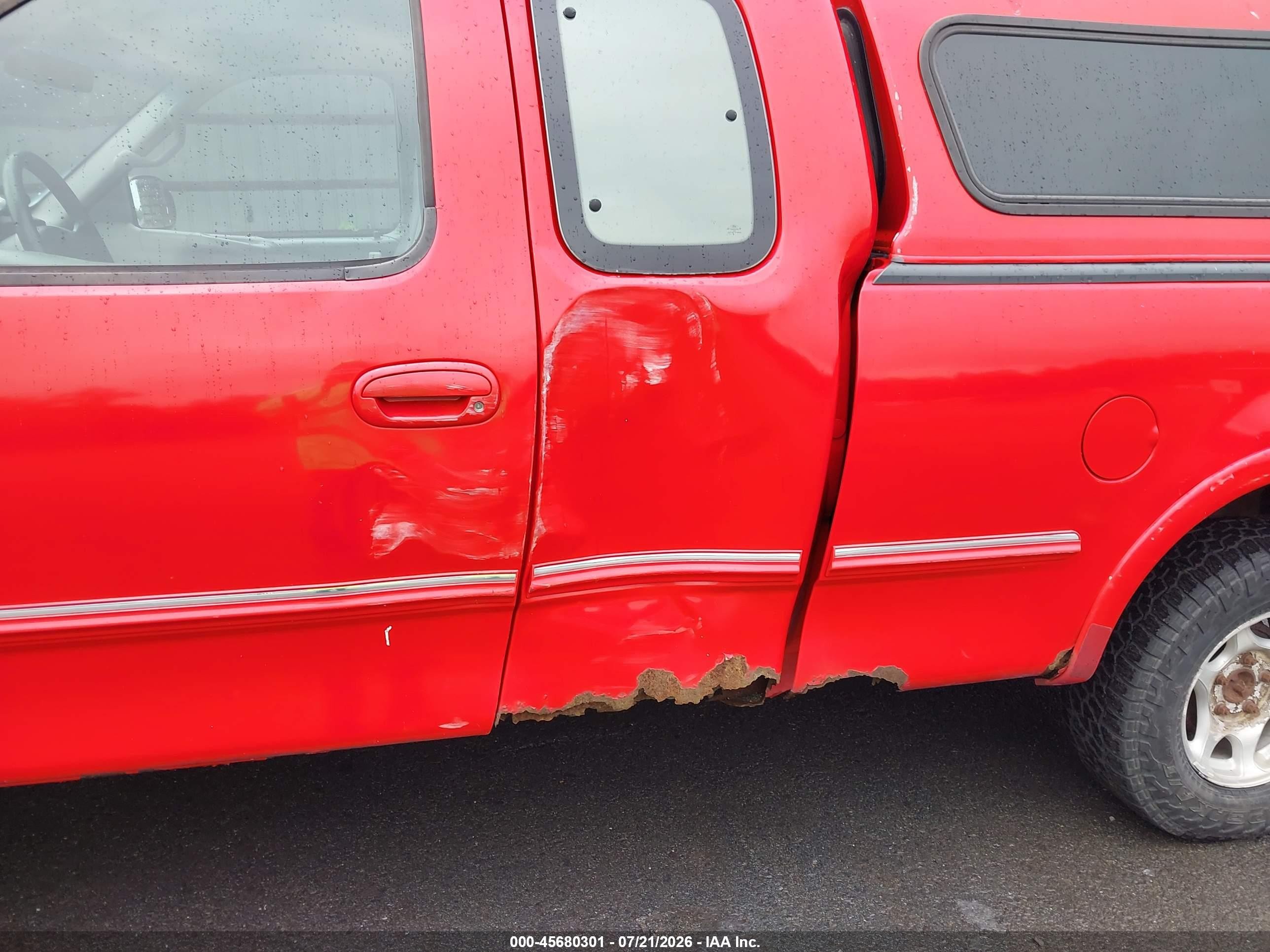 1997 Ford F-150 Lariat/xl/xlt Красный vin: 1FTDX18W2VNC72667