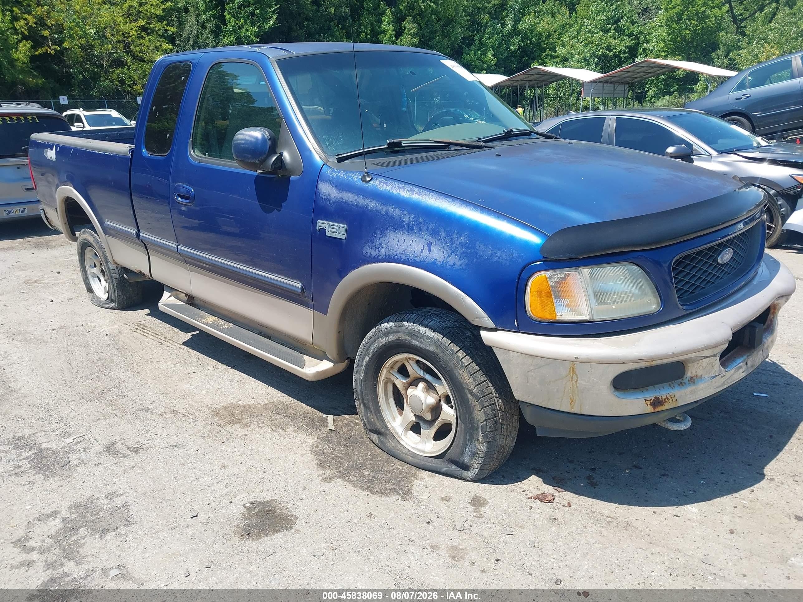 1997 Ford F-150 Lariat/xl/xlt Blue vin: 1FTDX18W3VNC30055