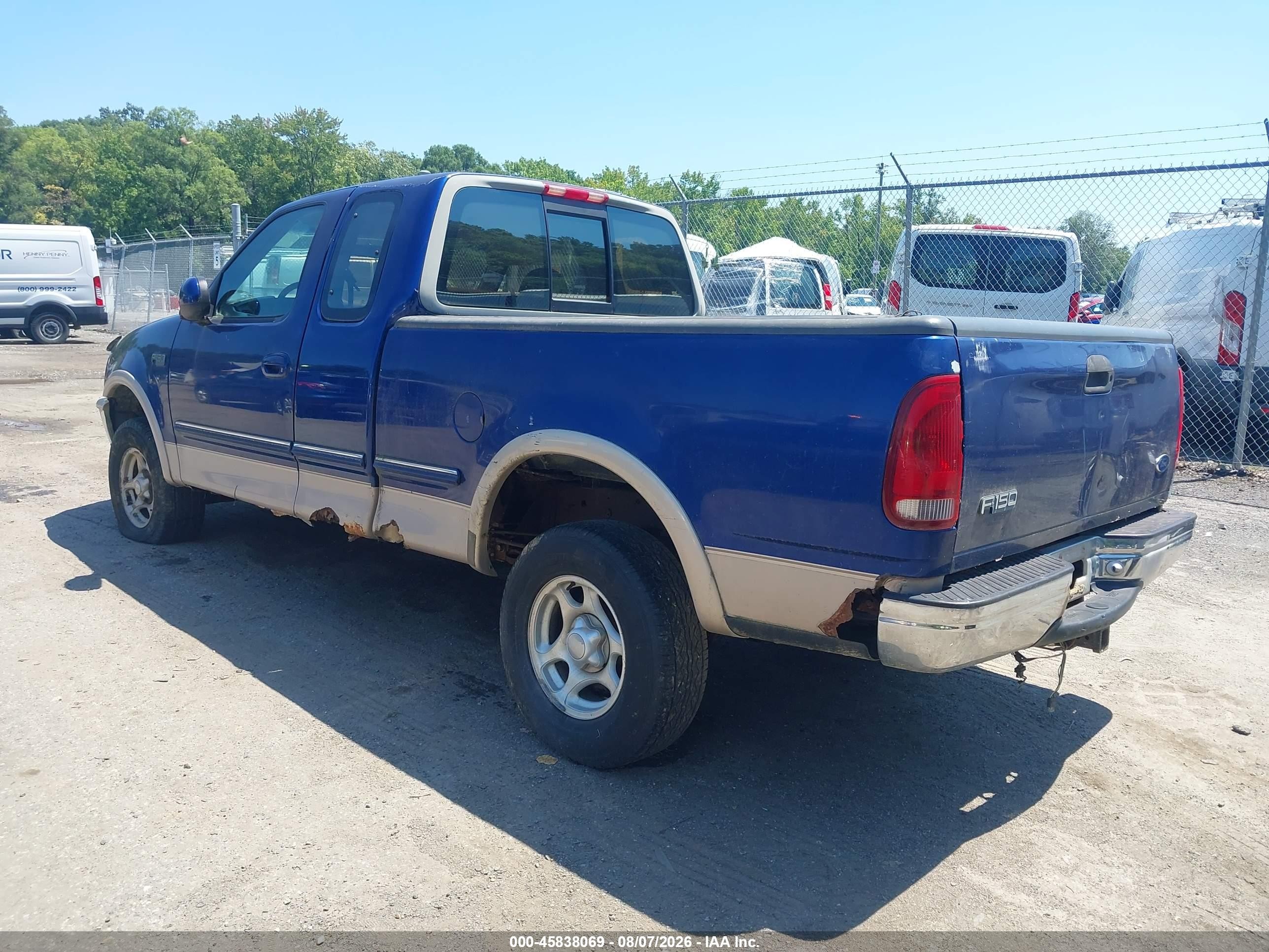 1997 Ford F-150 Lariat/xl/xlt Blue vin: 1FTDX18W3VNC30055