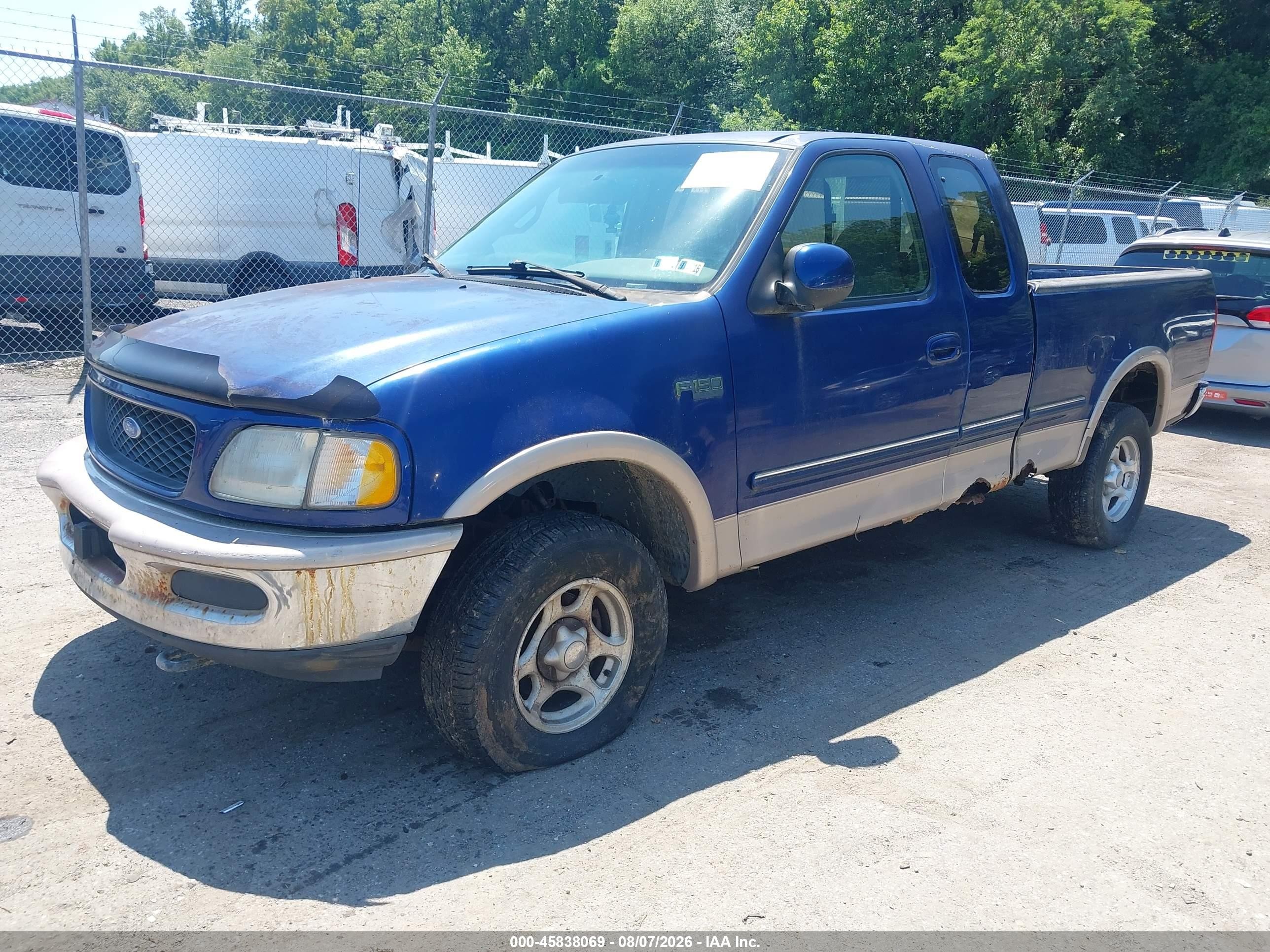 1997 Ford F-150 Lariat/xl/xlt Blue vin: 1FTDX18W3VNC30055
