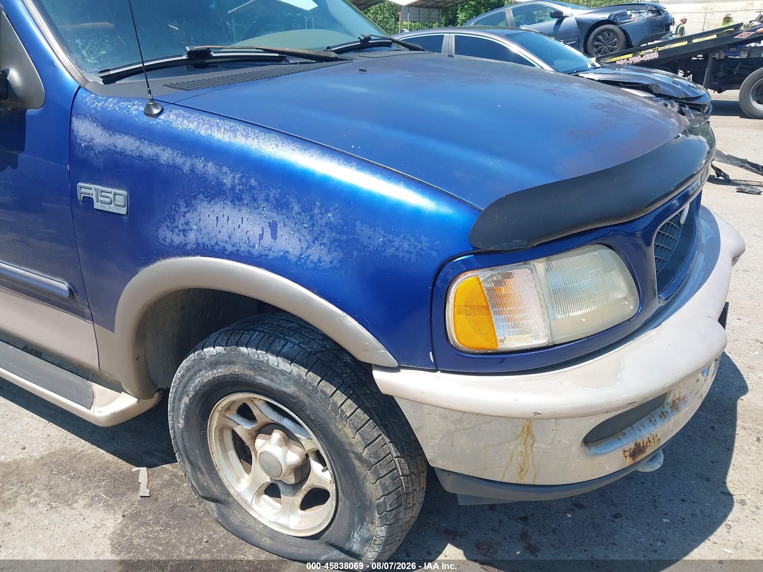 1997 Ford F-150 Lariat/xl/xlt Blue vin: 1FTDX18W3VNC30055