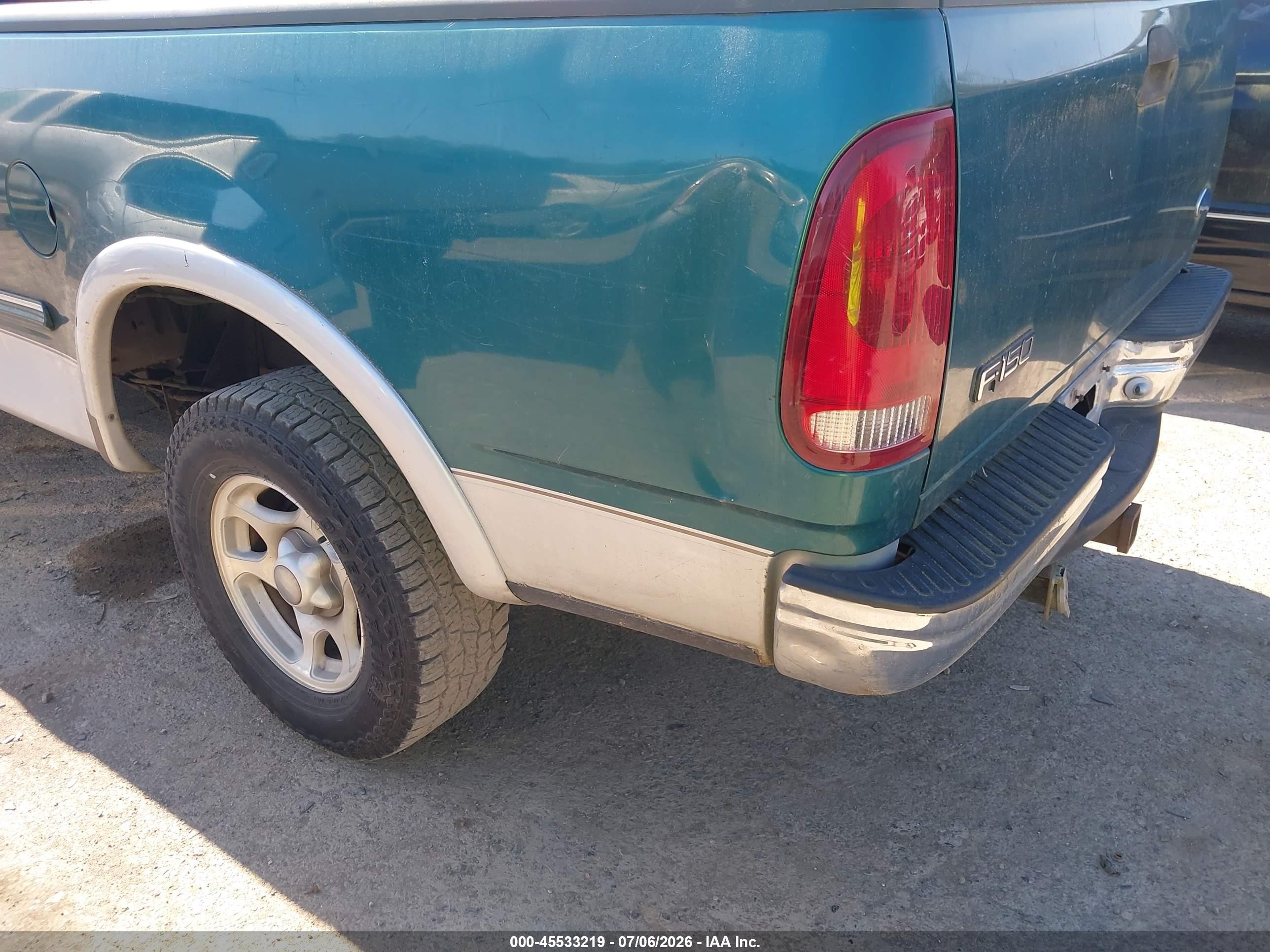 1997 Ford F-150 Lariat/xl/xlt Green vin: 1FTDX18W4VKC93165