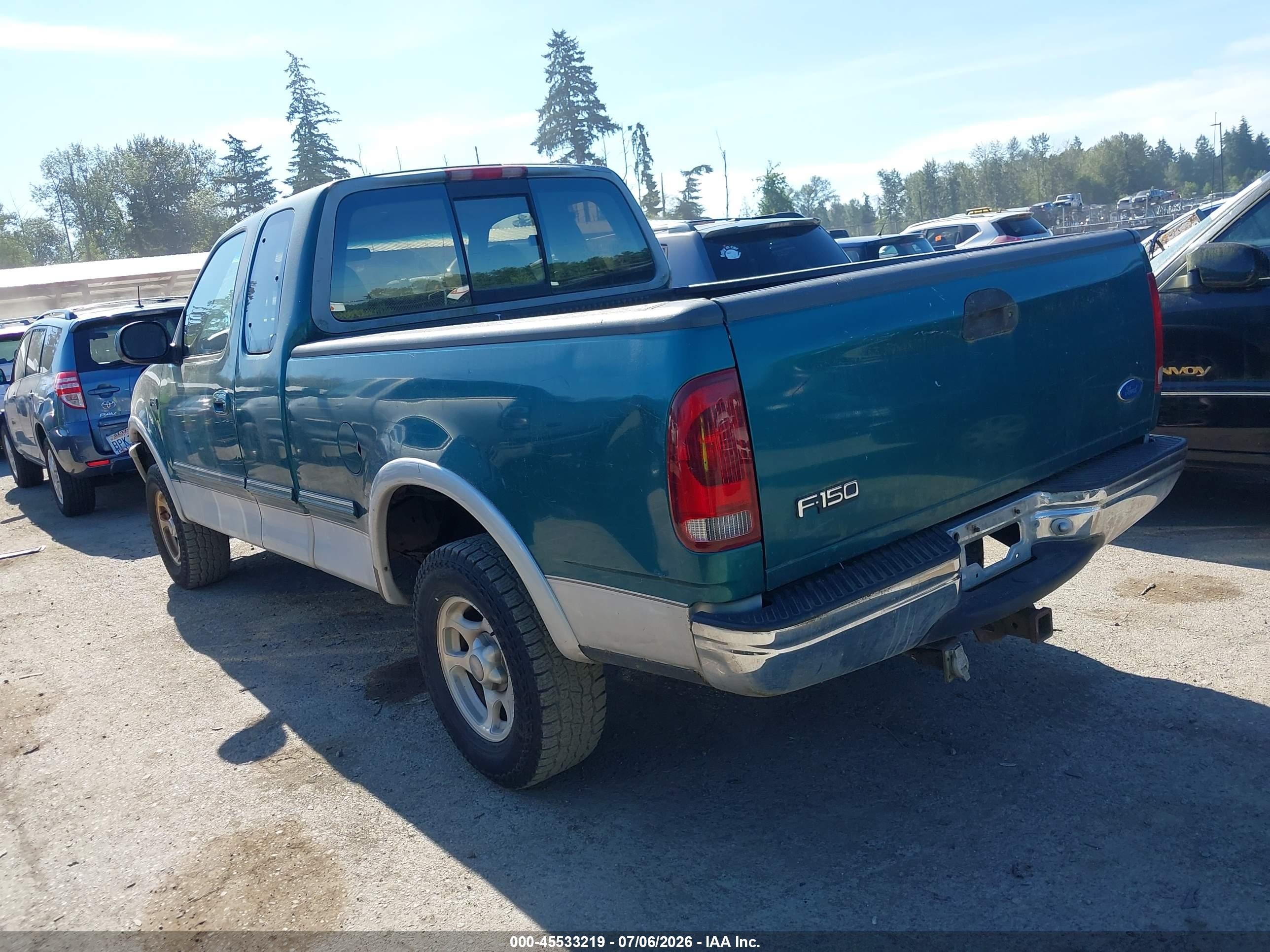 1997 Ford F-150 Lariat/xl/xlt Green vin: 1FTDX18W4VKC93165