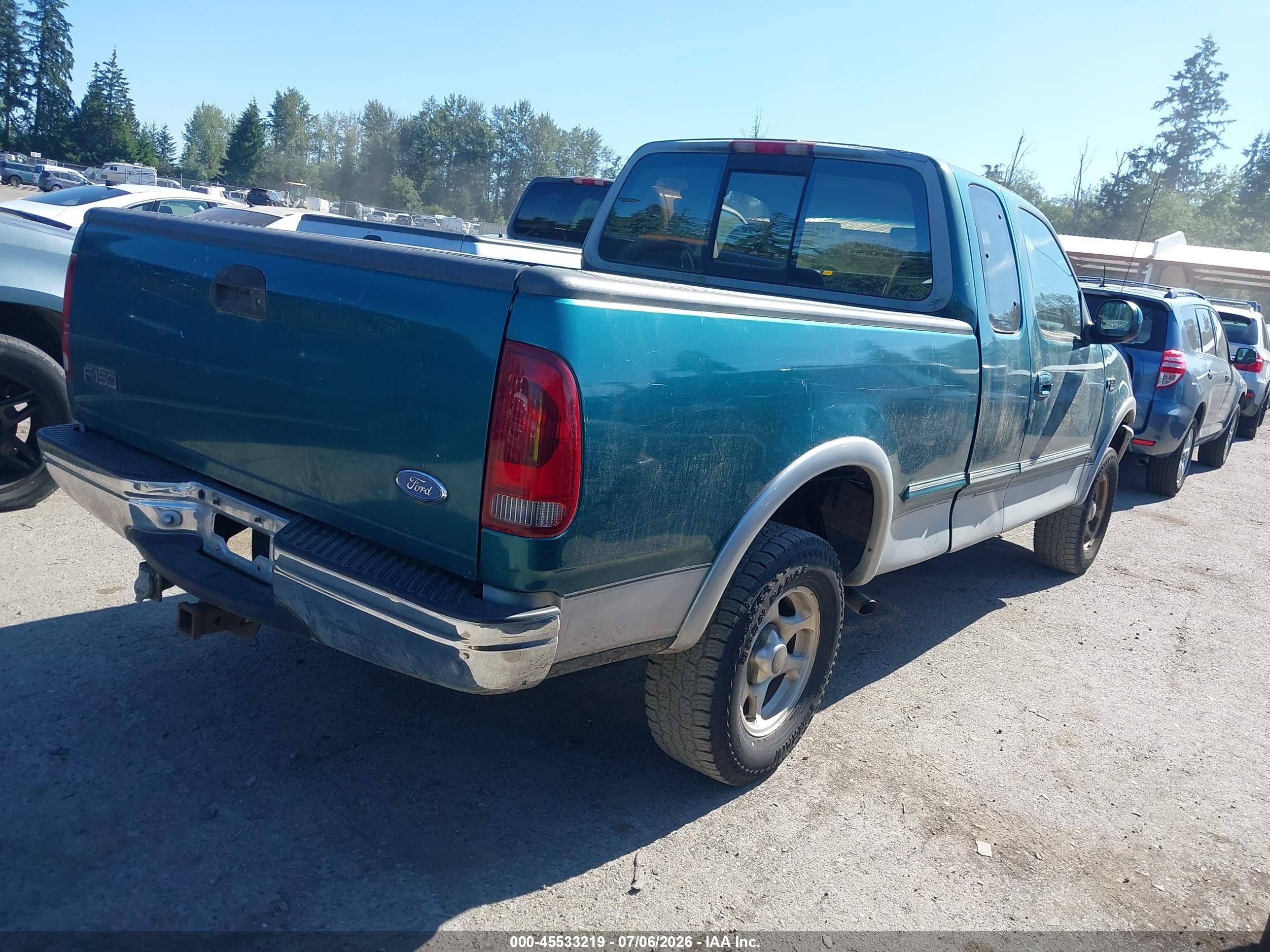 1997 Ford F-150 Lariat/xl/xlt Green vin: 1FTDX18W4VKC93165