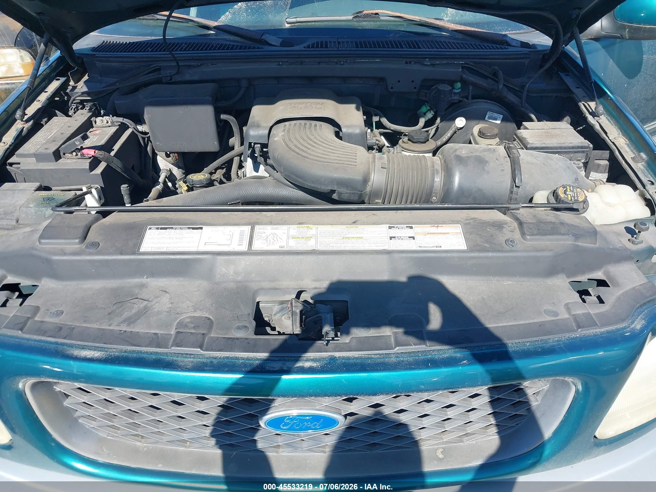 1997 Ford F-150 Lariat/xl/xlt Green vin: 1FTDX18W4VKC93165