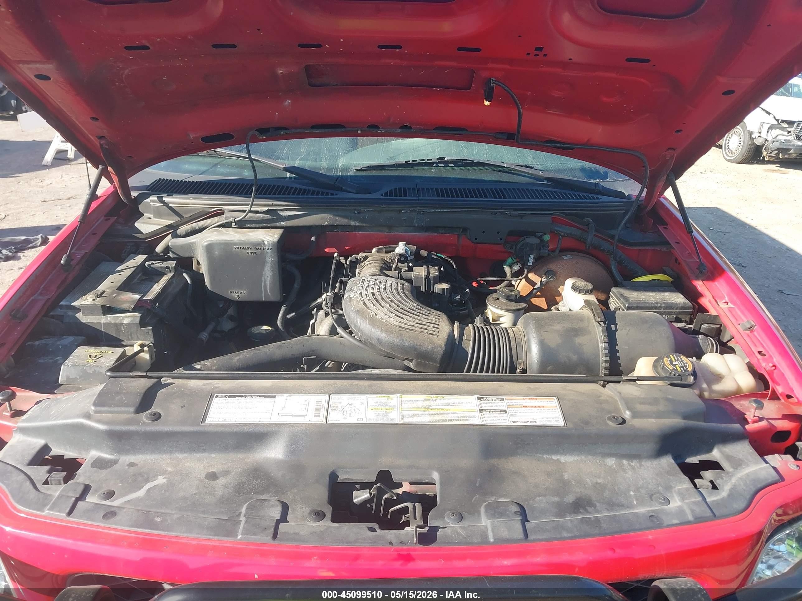 1997 Ford F-150 Lariat/xl/xlt Red vin: 1FTDX18WXVNC05251