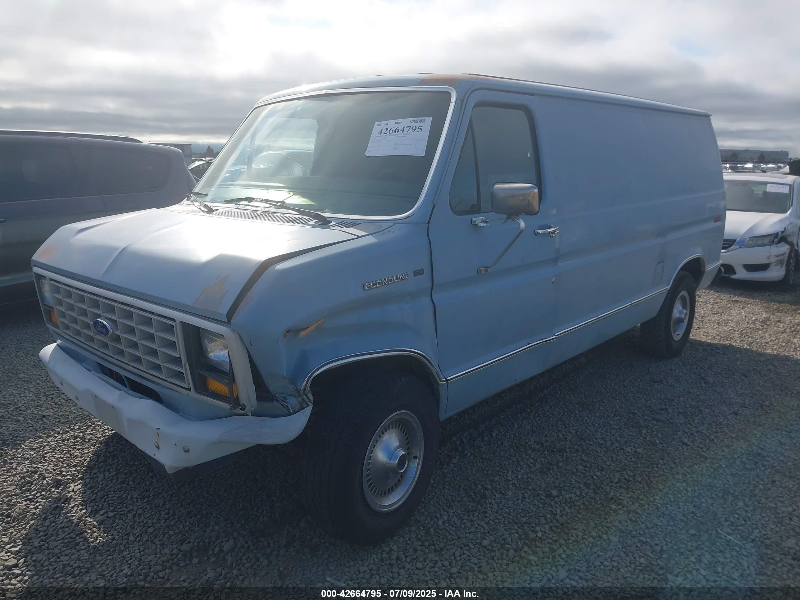 1988 Ford Econoline E150 Van Light Blue vin: 1FTEE14H2JHA59275