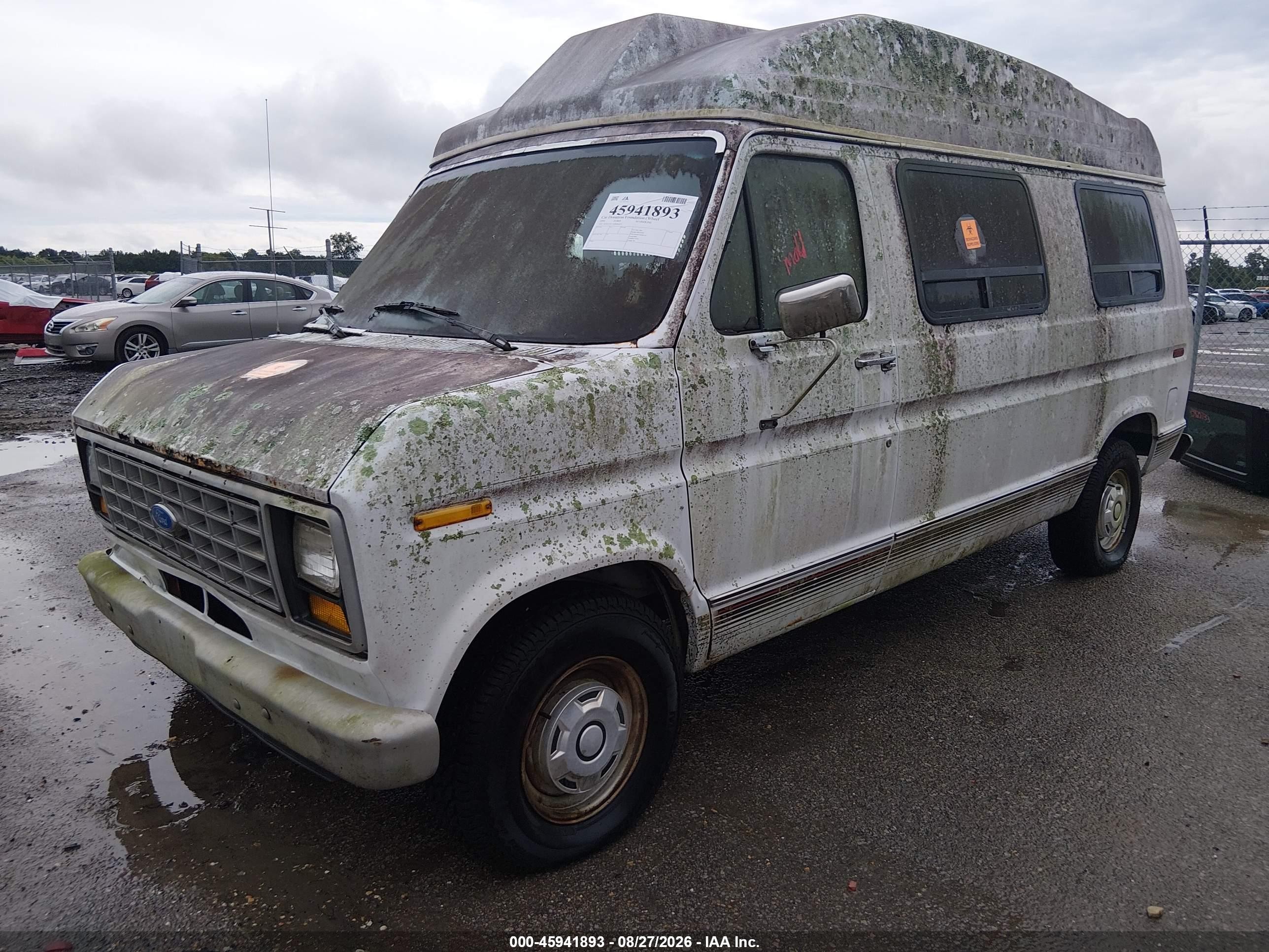 1991 Ford Econoline E150 Van White vin: 1FTEE14Y2MHB41625