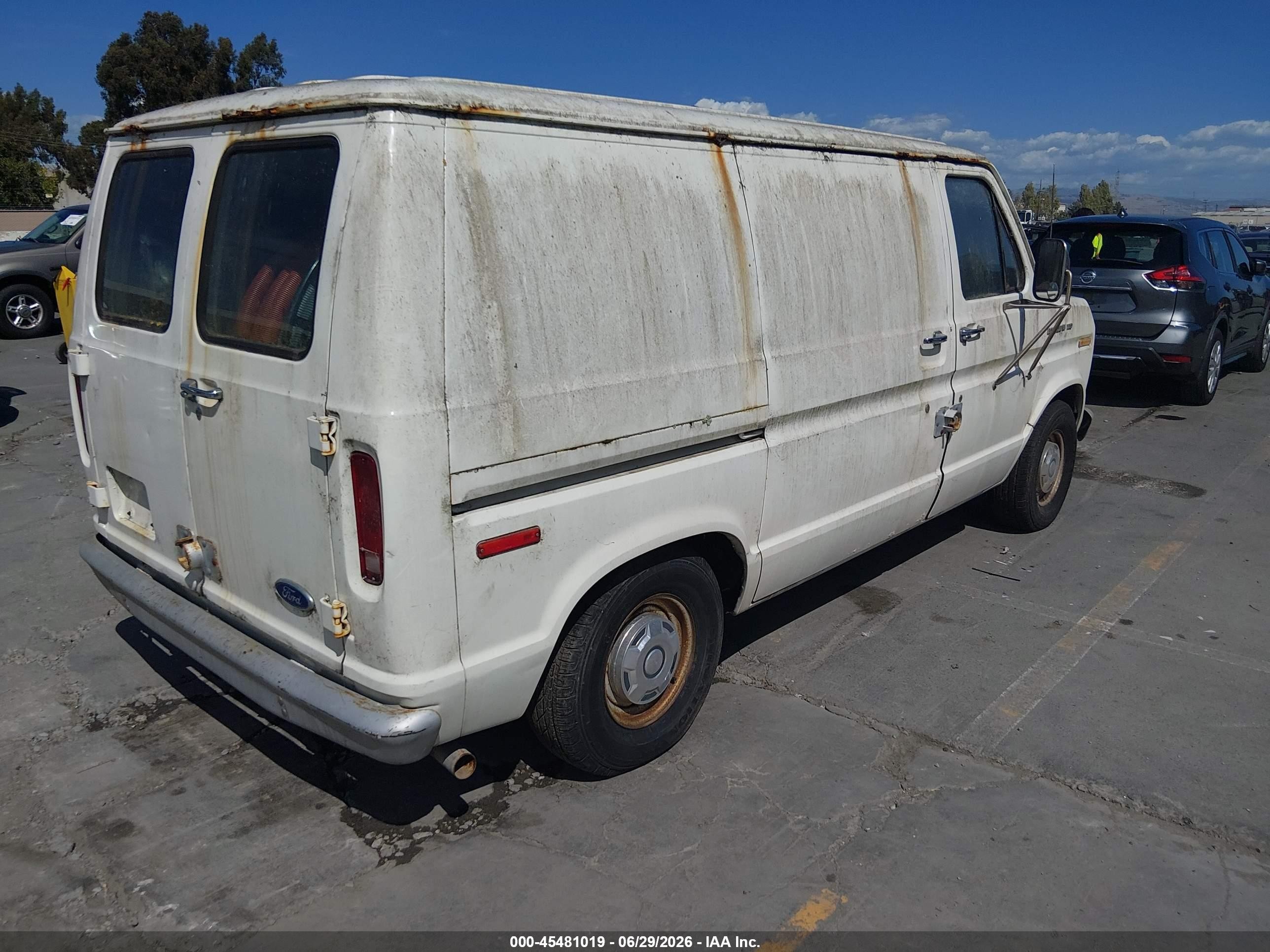 1987 Ford Econoline E150 Van White vin: 1FTEE14Y4HHA53105