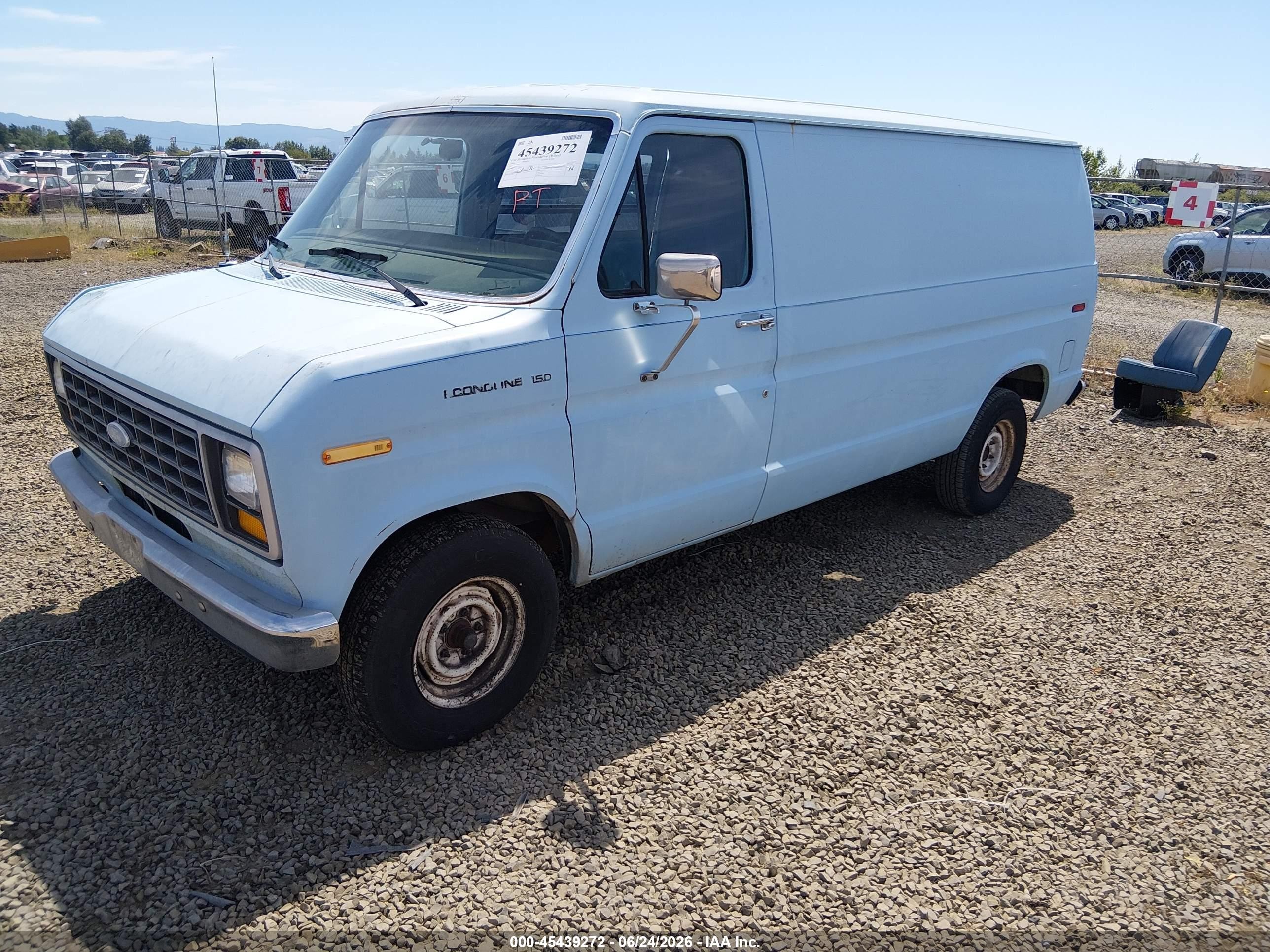 1984 Ford Econoline E150 Van Blue vin: 1FTEE14Y8EHB43171