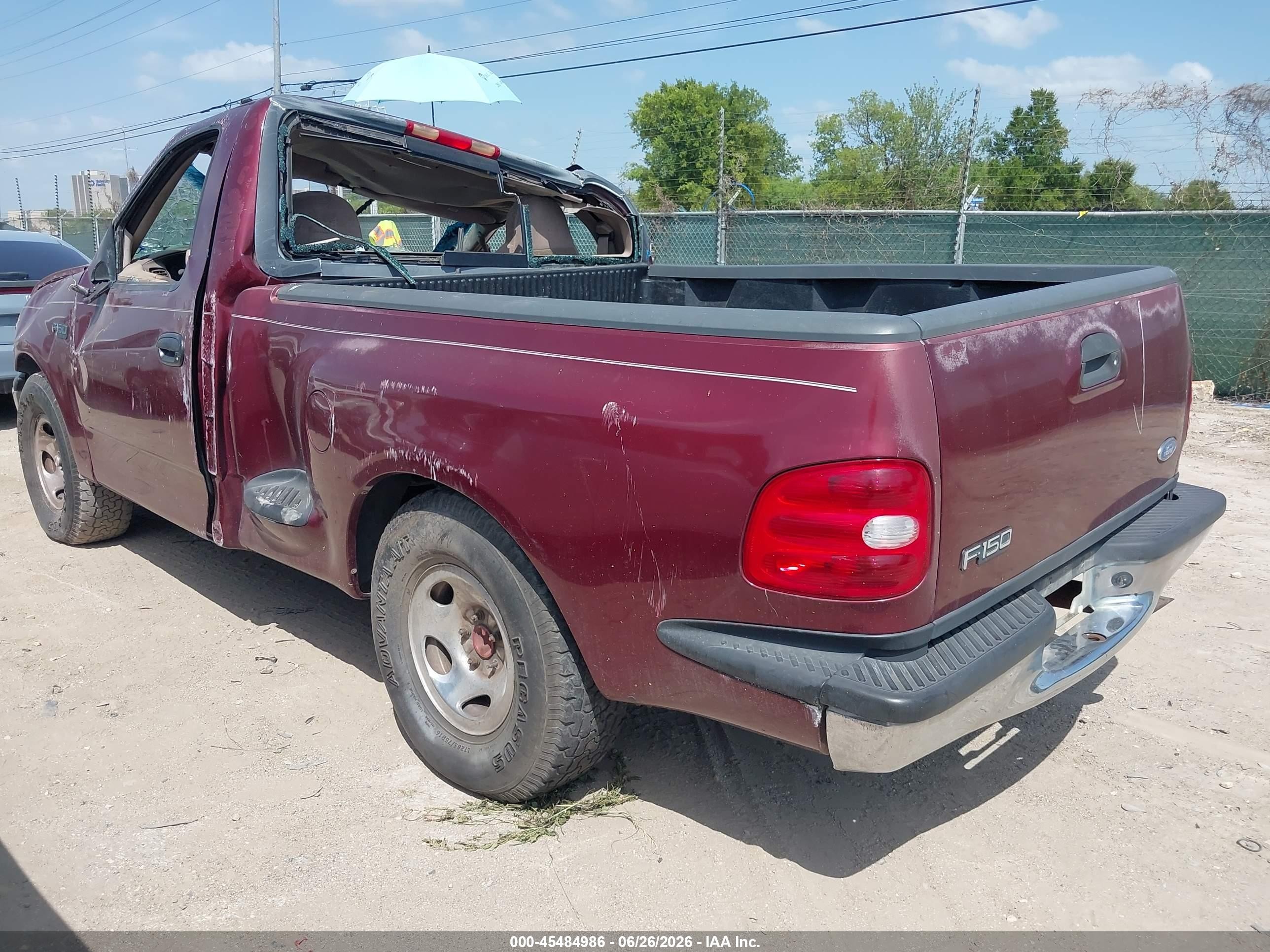 1997 Ford F-150 Lariat/xl/xlt Maroon vin: 1FTEF07L0VKB43451