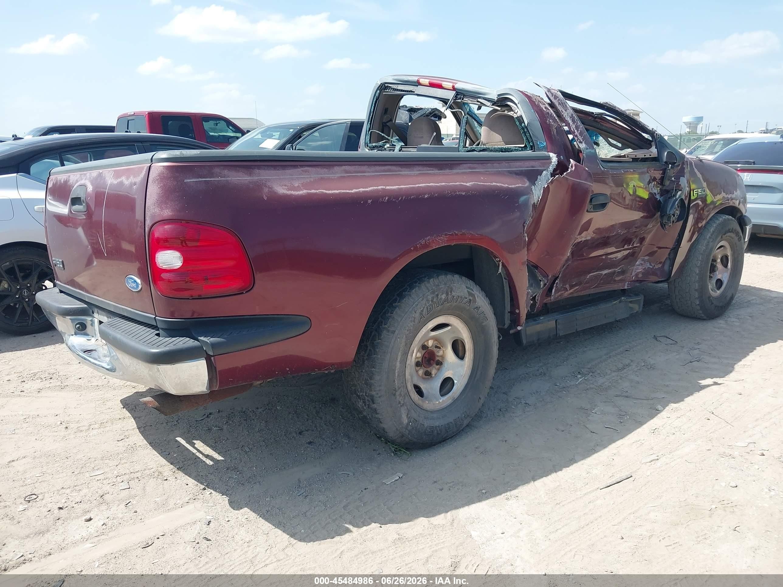 1997 Ford F-150 Lariat/xl/xlt Maroon vin: 1FTEF07L0VKB43451