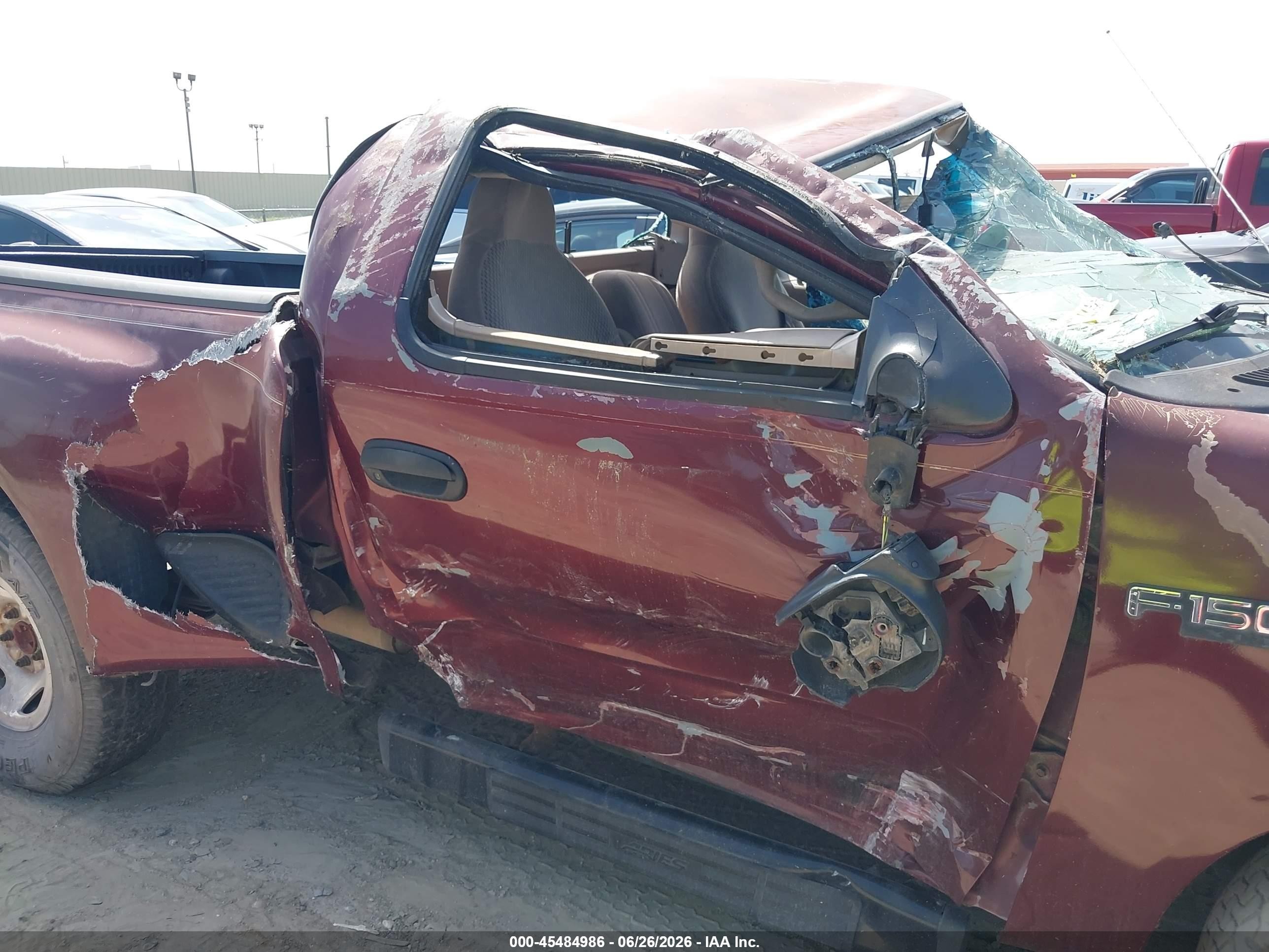 1997 Ford F-150 Lariat/xl/xlt Maroon vin: 1FTEF07L0VKB43451