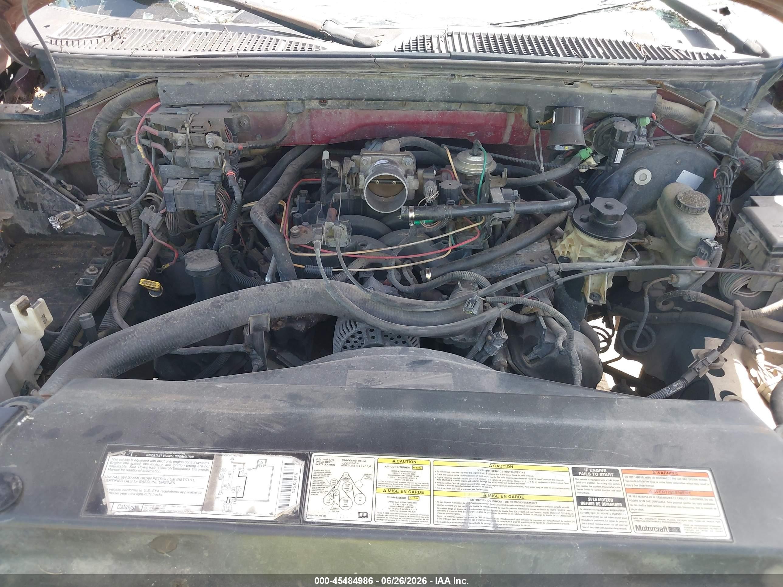1997 Ford F-150 Lariat/xl/xlt Maroon vin: 1FTEF07L0VKB43451