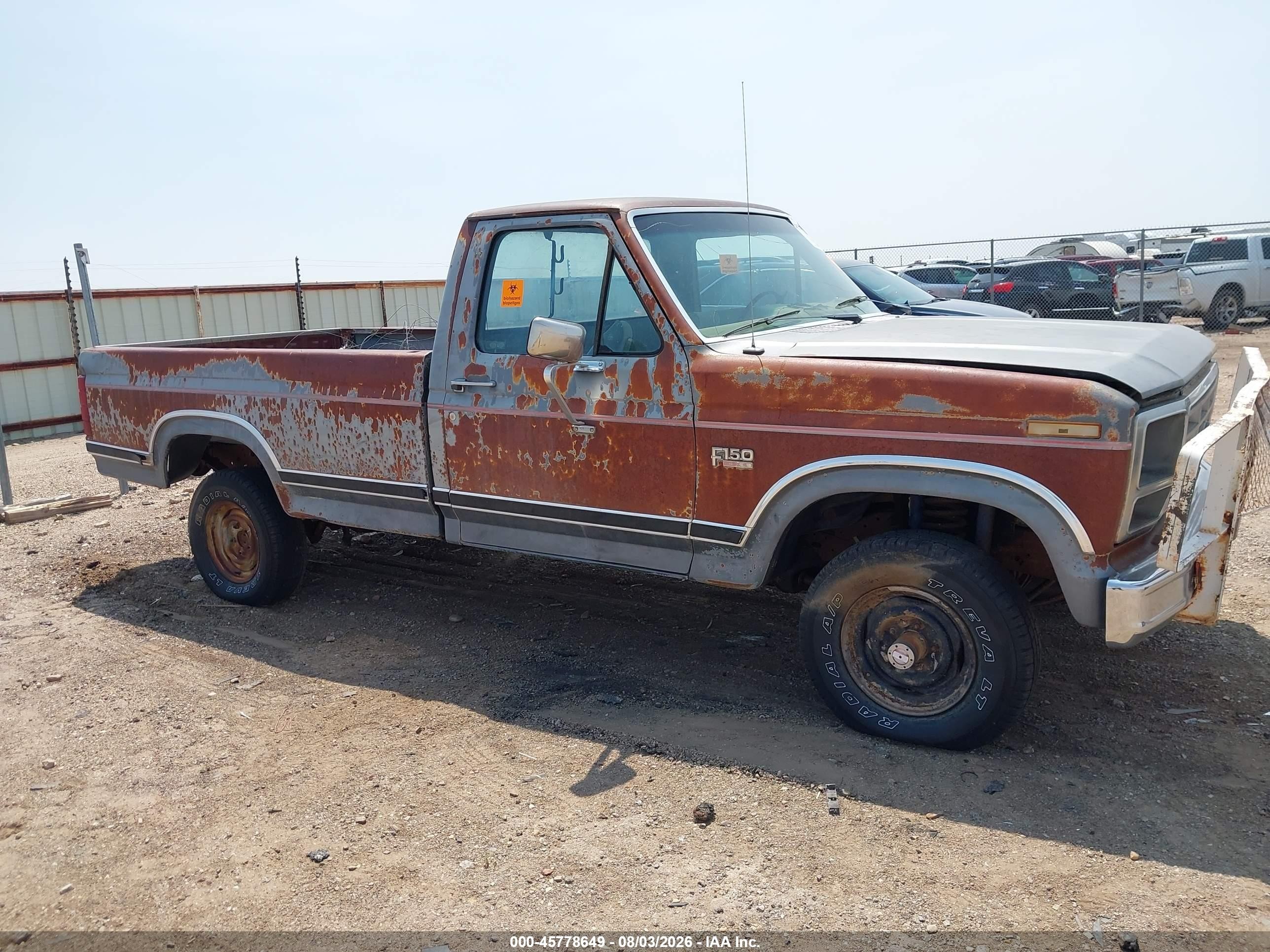 1986 Ford F150   Синий vin: 1FTEF14N3GKA50549