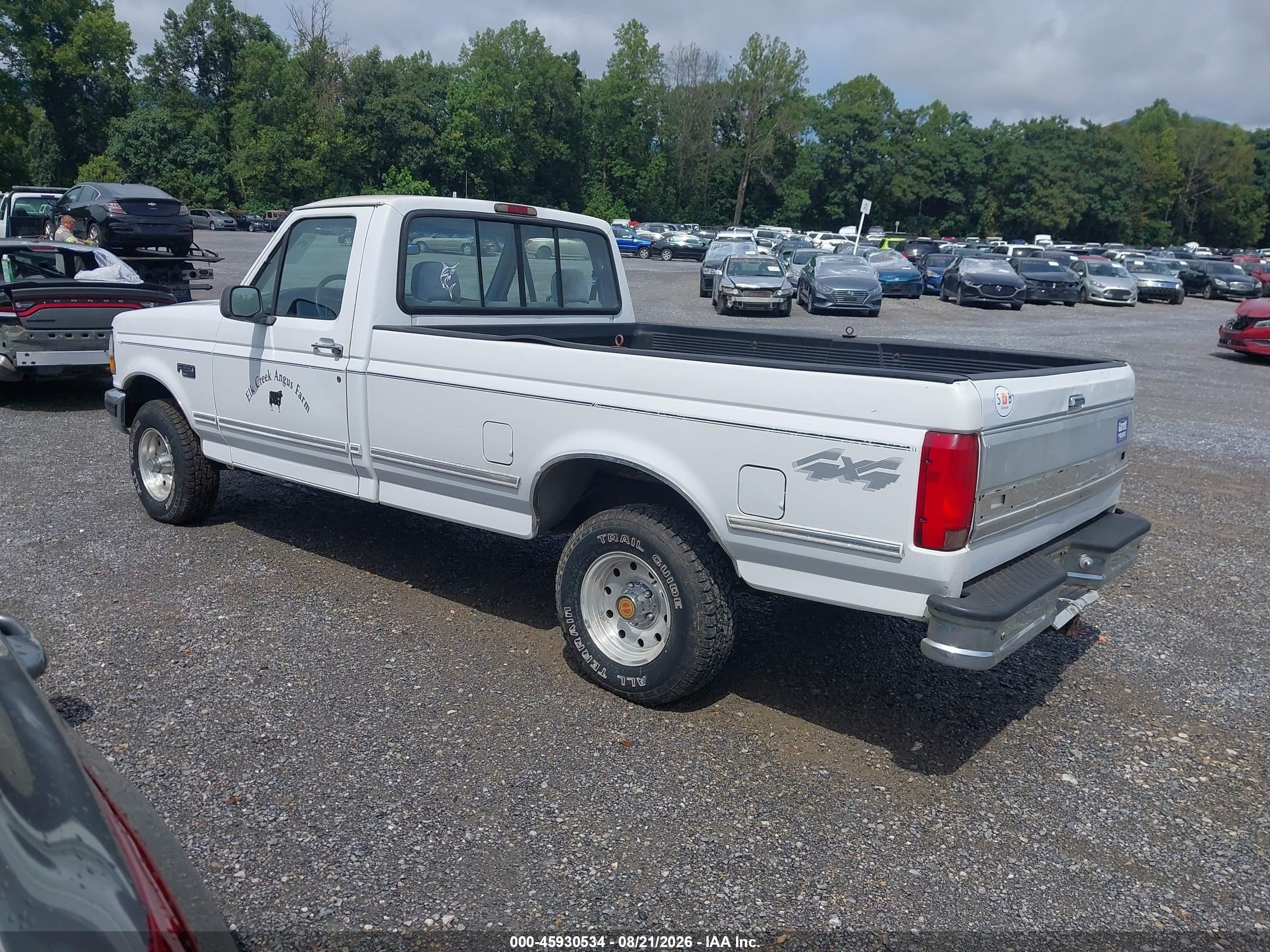 1994 Ford F150 White vin: 1FTEF14N3RNA73296